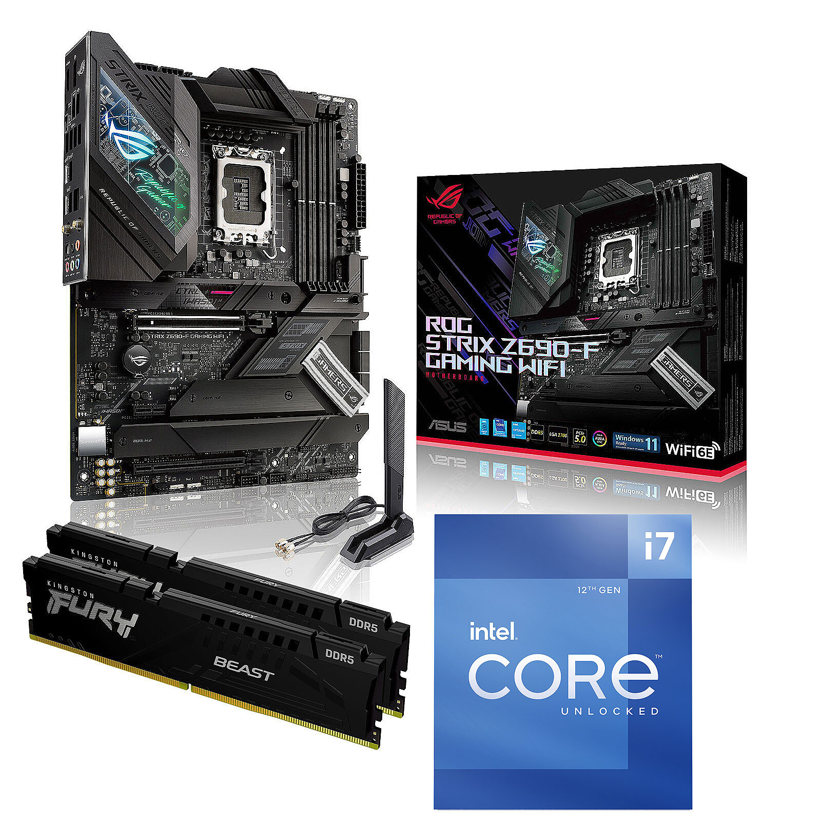 Core i7-12700K 32 GB ASUS ROG STRIX Z690-F GAMING WIFI PC Upgrade