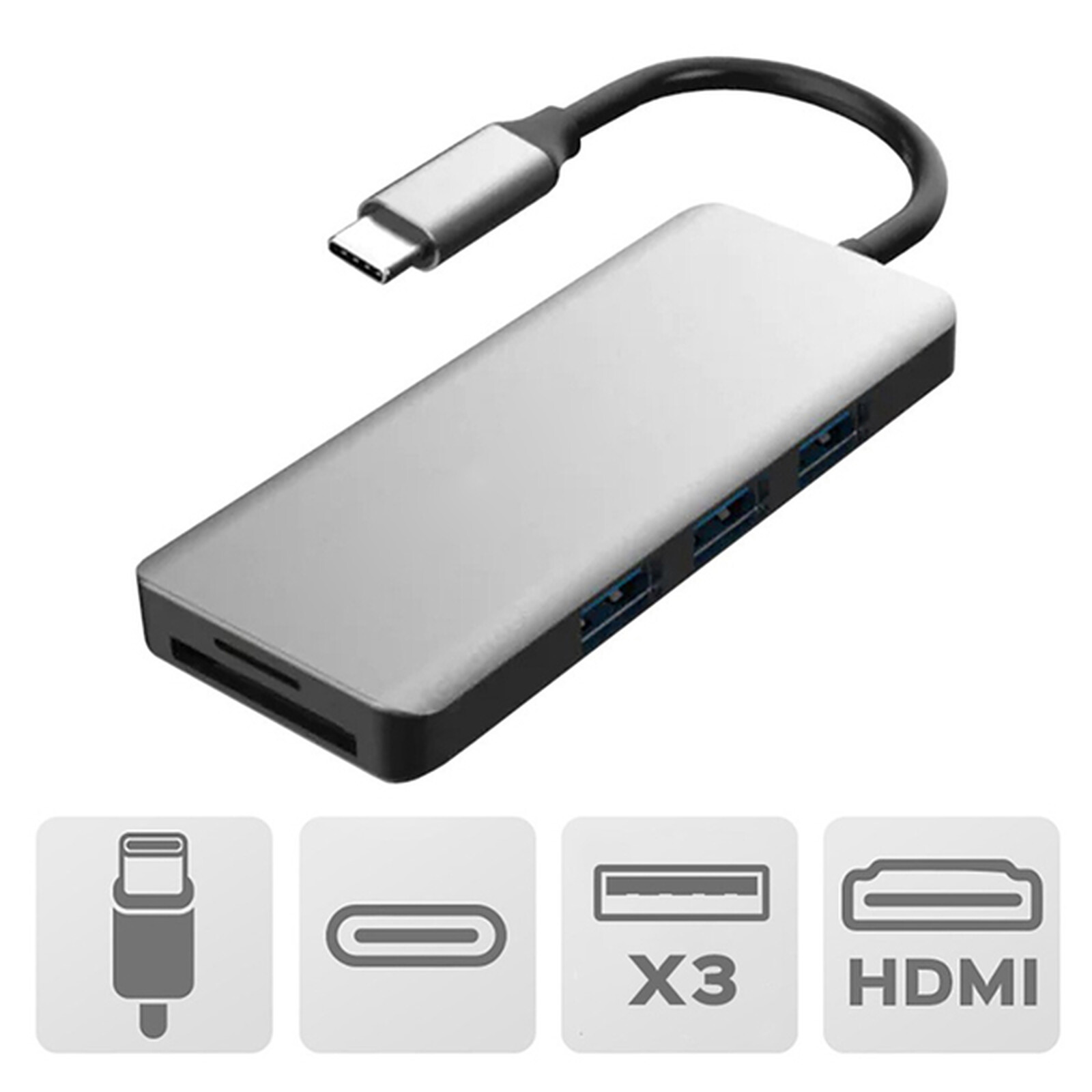 Hub AK-AD-57 USB type C / USB 3.0 / USB type C / HDMI
