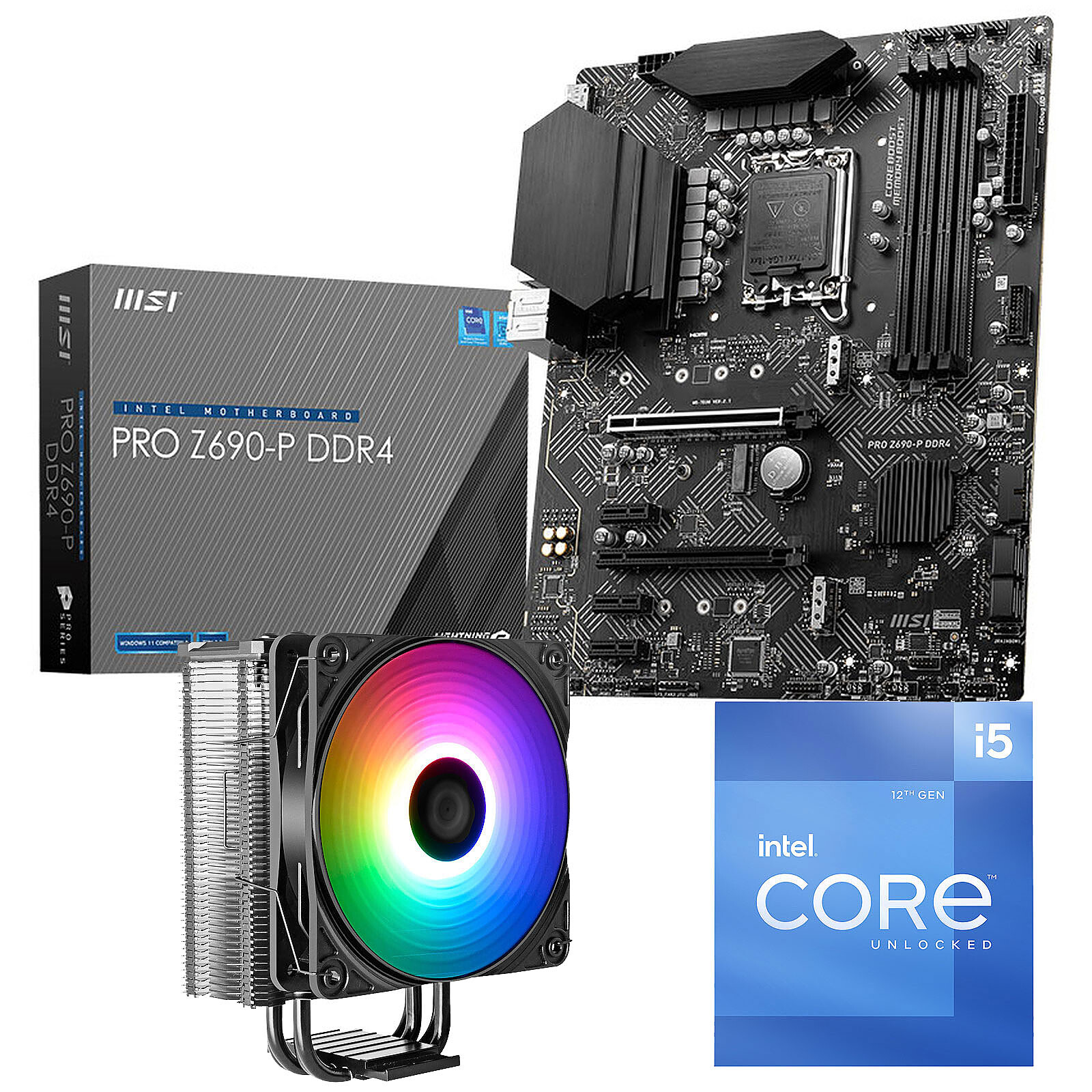 Kit Upgrade PC Intel Core i5-12600K MSI PRO Z690-P DDR4 - Kit upgrade PC -  Garantie 3 ans LDLC
