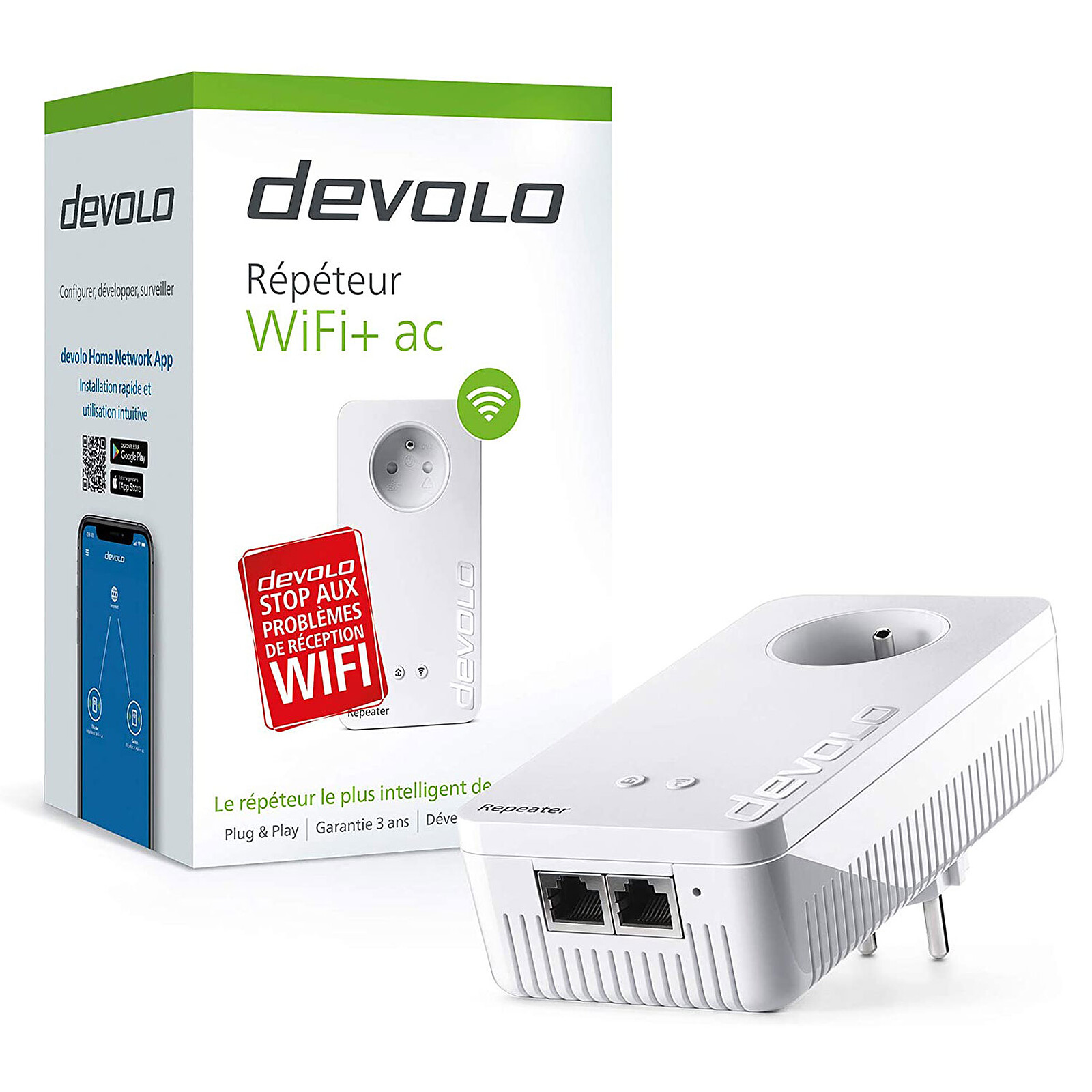 Devolo Répéteur WiFi+ ac (8702) - Répéteur Wi-Fi - LDLC