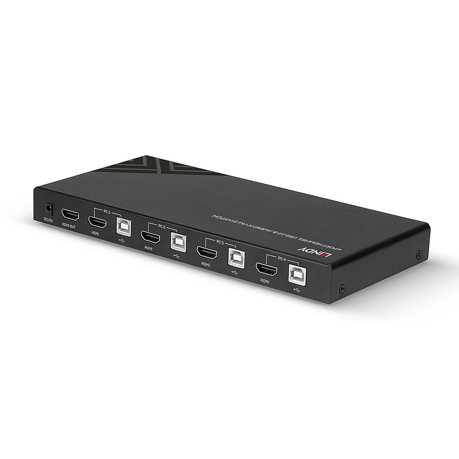 Lindy Switch KVM HDMI 4K60, USB 2.0, Audio (4 ports) - KVM - LDLC