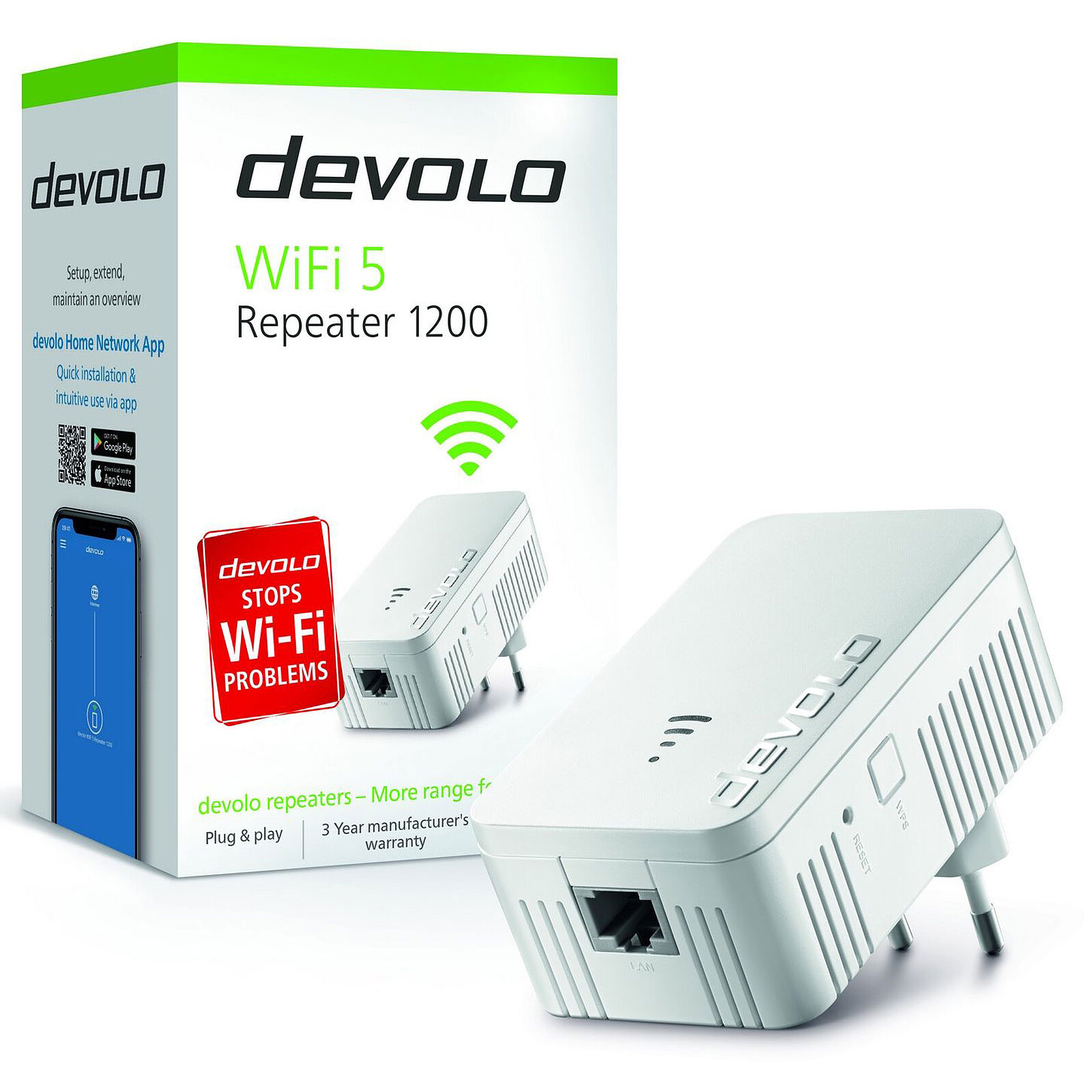 Devolo Wi-Fi 5 Repeater 1200 (8869) - Répéteur Wi-Fi - LDLC