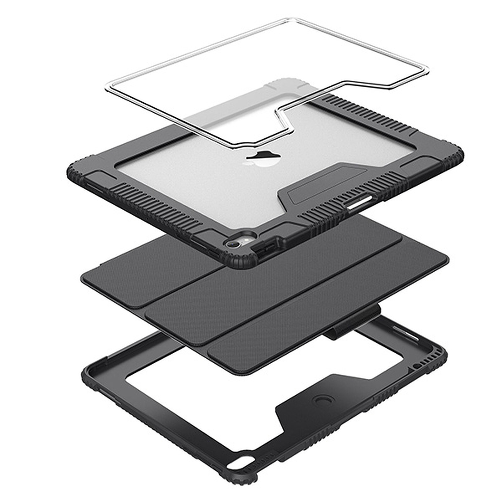 Akashi iPad 2021 10.2 Folio Stand Case Black