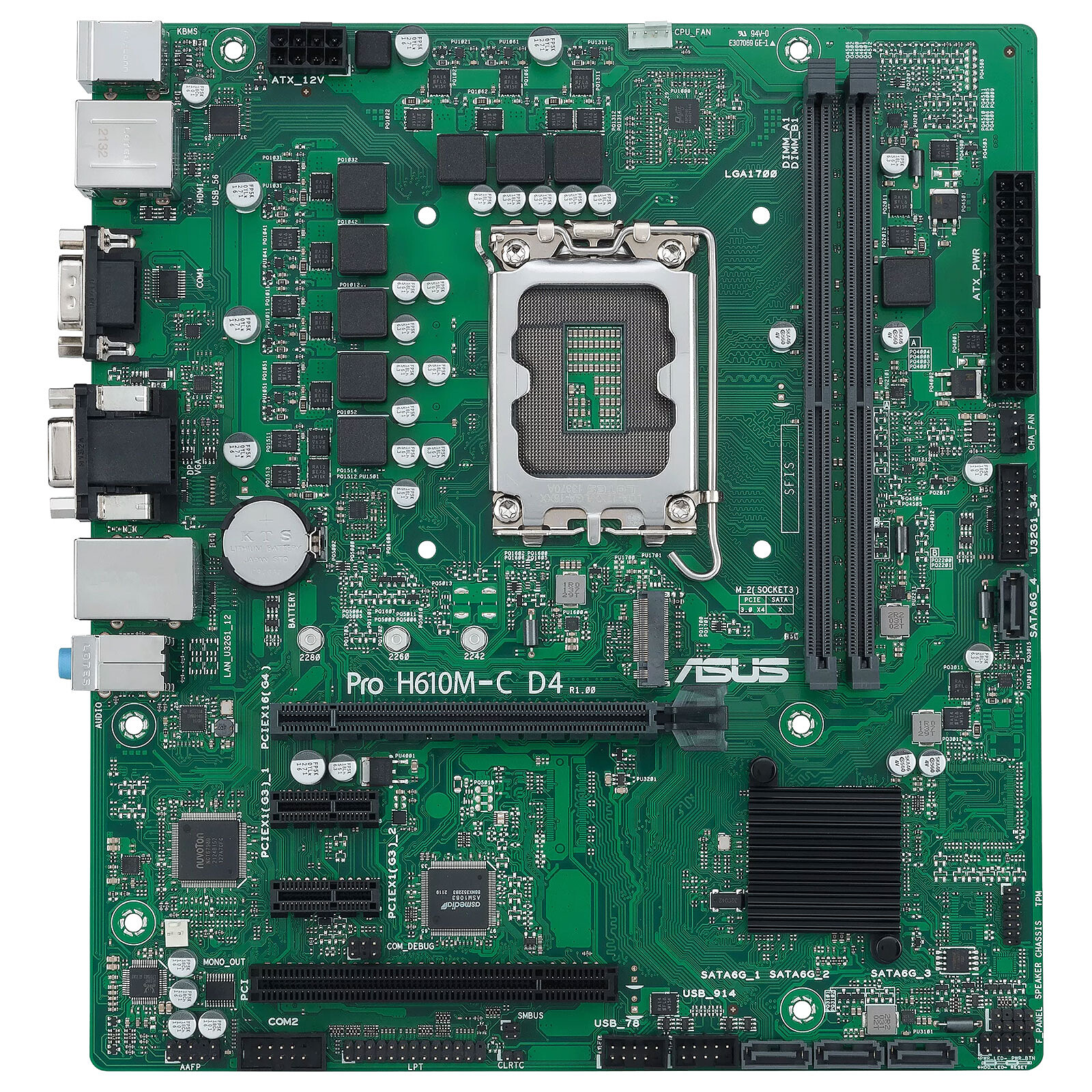 Carte Mère Pro Asus PRIME H610M-E D4-CSM, Mic-ATX Motherboard DDR4, Intel LGA  1700
