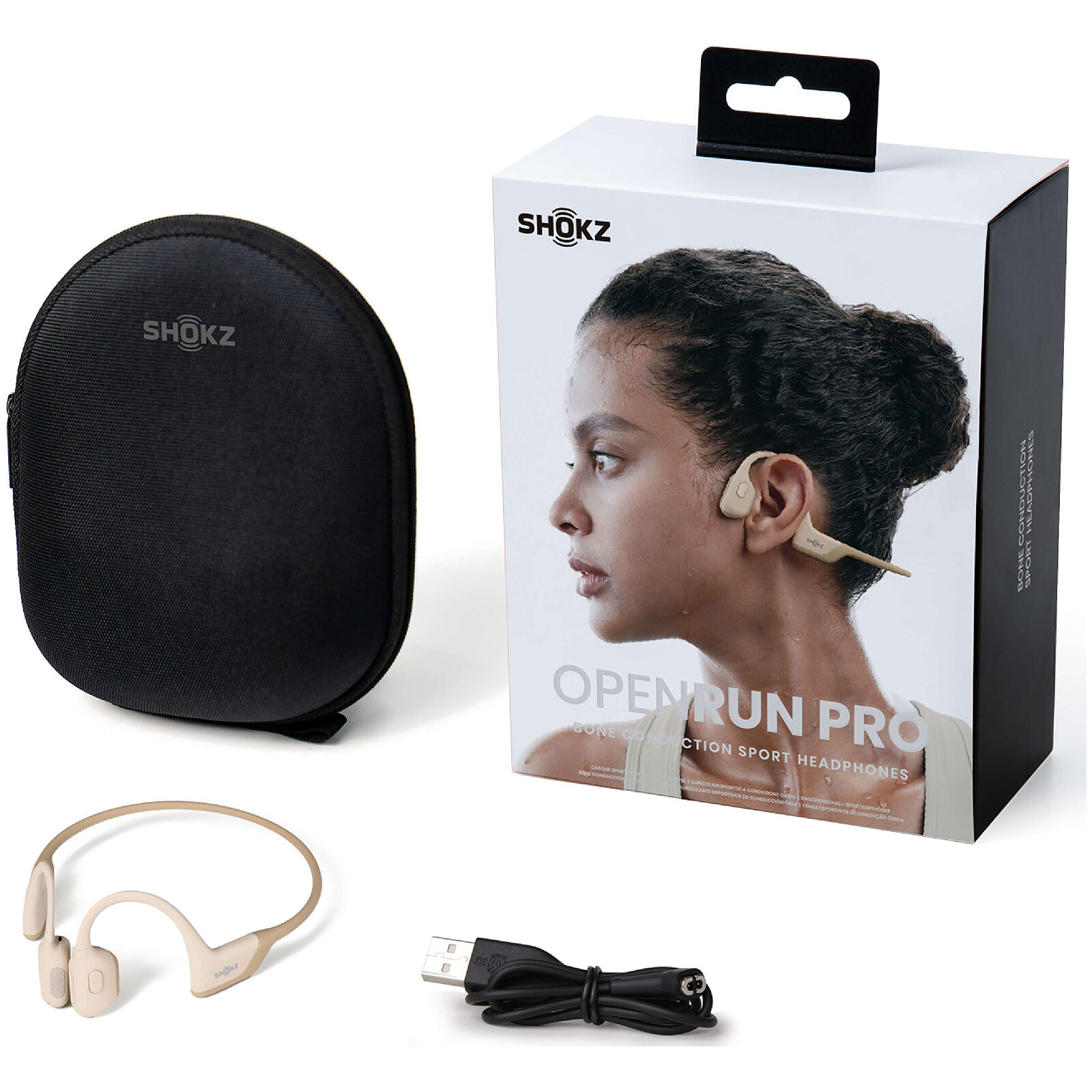 Shokz OpenRun Pro (Beige) - Casque - Garantie 3 ans LDLC