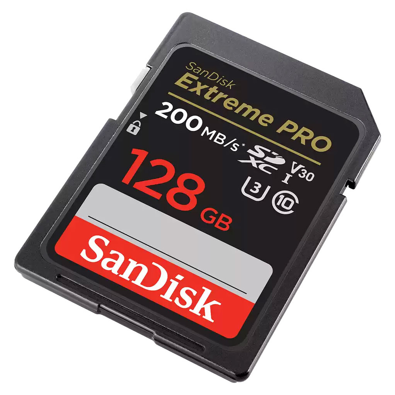 Carte mémoire SD Sandisk Extreme PRO 128 GB SDXC 200MB/s - SDXXD128G