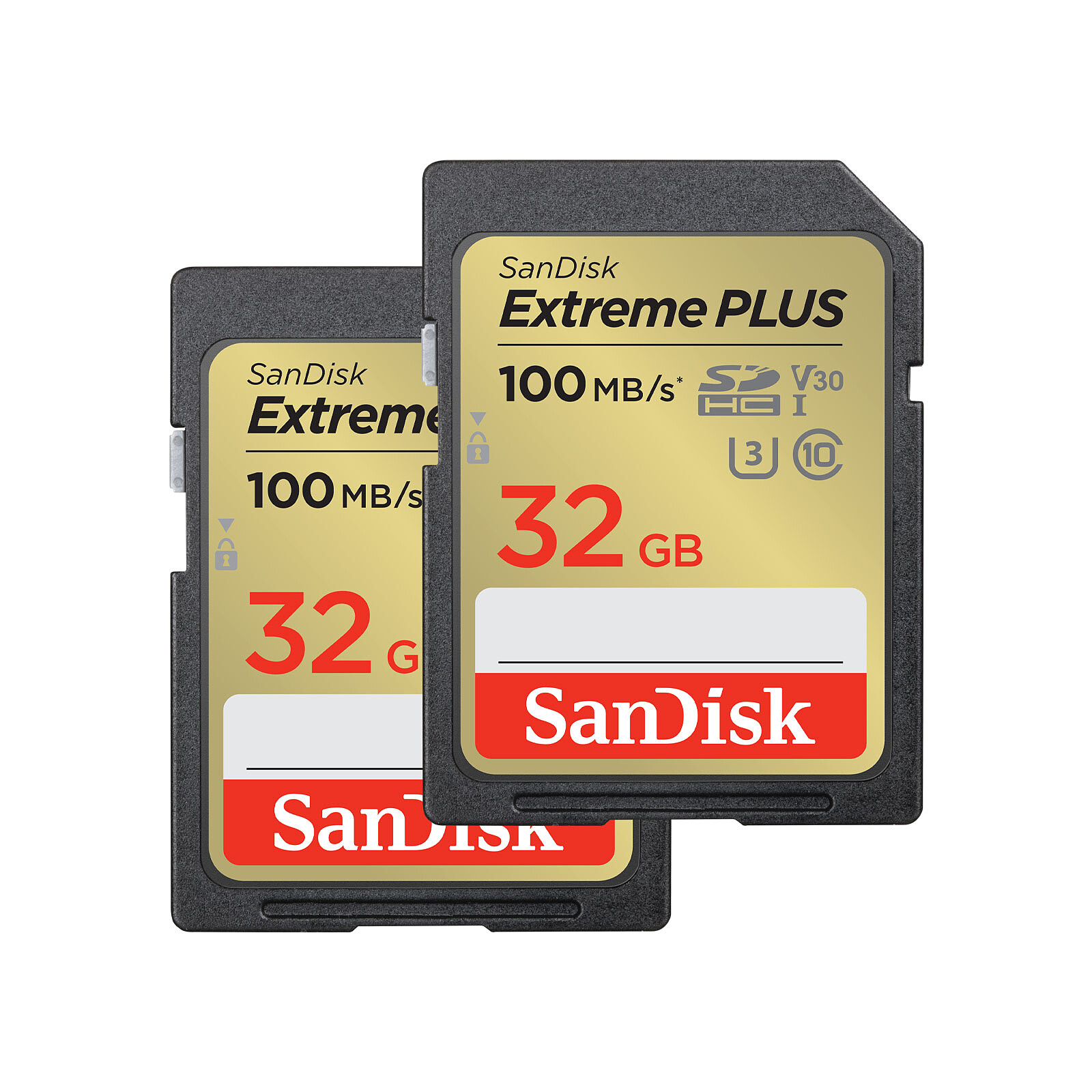 SanDisk Extreme SDHC UHS-I 32 Go (x2) - Carte mémoire Sandisk sur