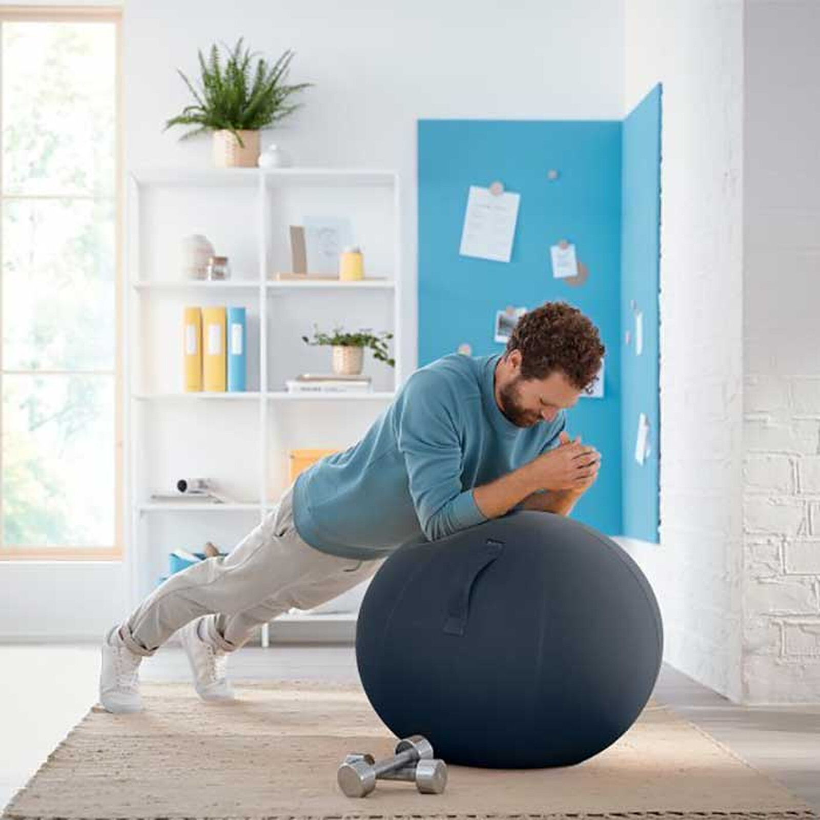 Ballon d'équilibre pour séances de gymnastique à la maison ou en homegym