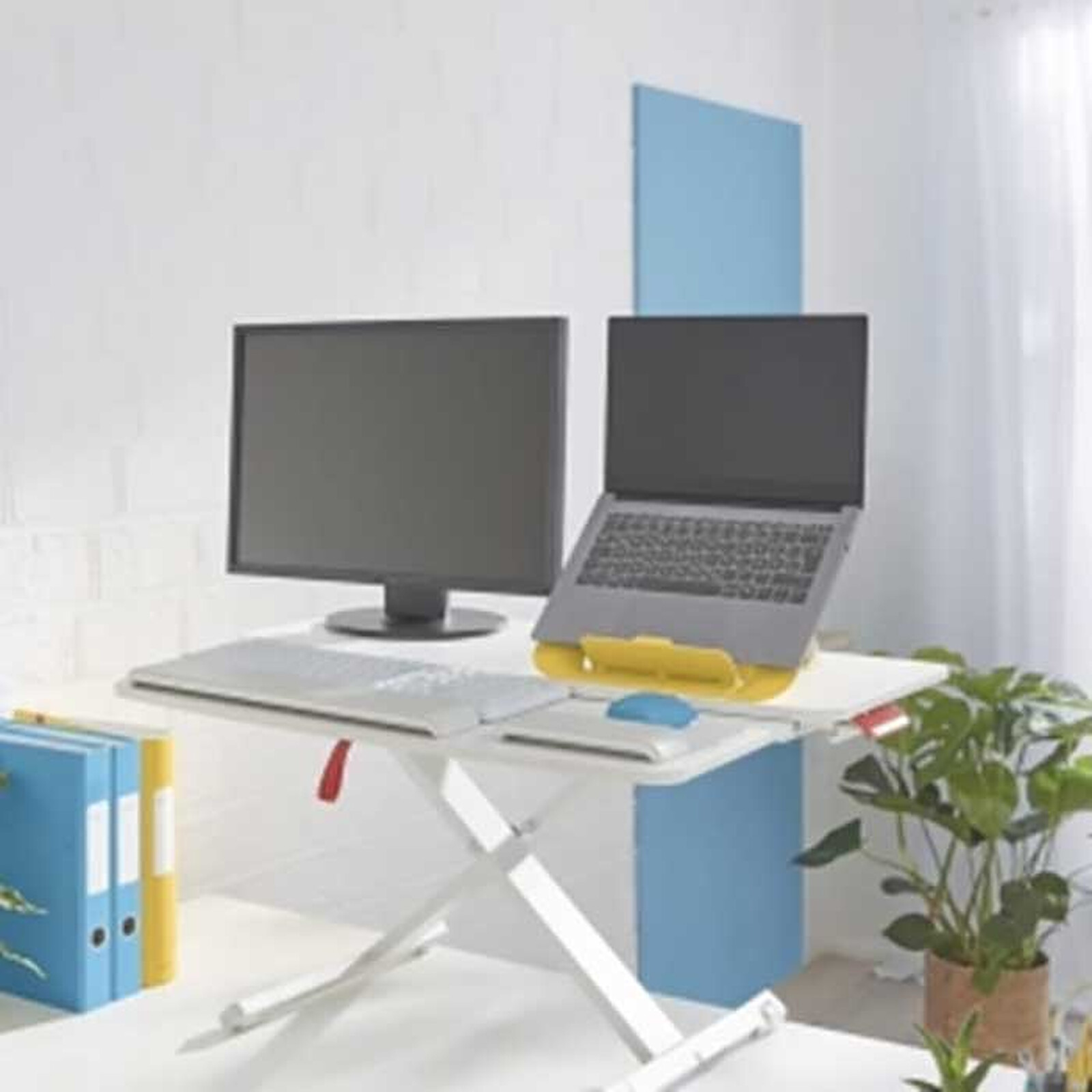 UP & DESK plateau bois (120x80 bois naturel) - Meuble ordinateur