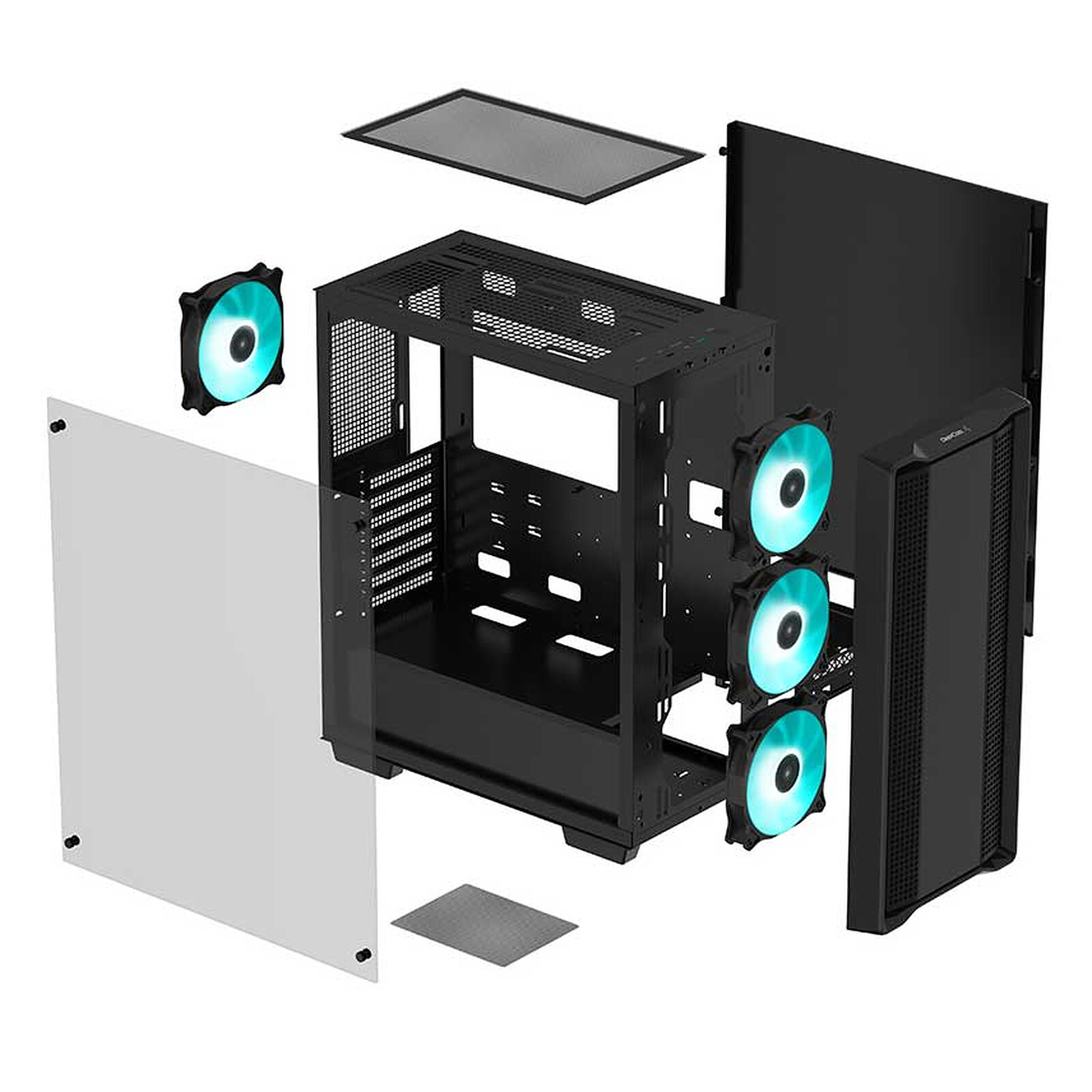 Boîtier PC FRACTAL DESIGN Define 7 - Tempered Glass Edition - tour - ATX  étendu - panneau latéral fenêtré (verre trempé) - pas d'alimentation  (ATX) - noir - USB/Audio