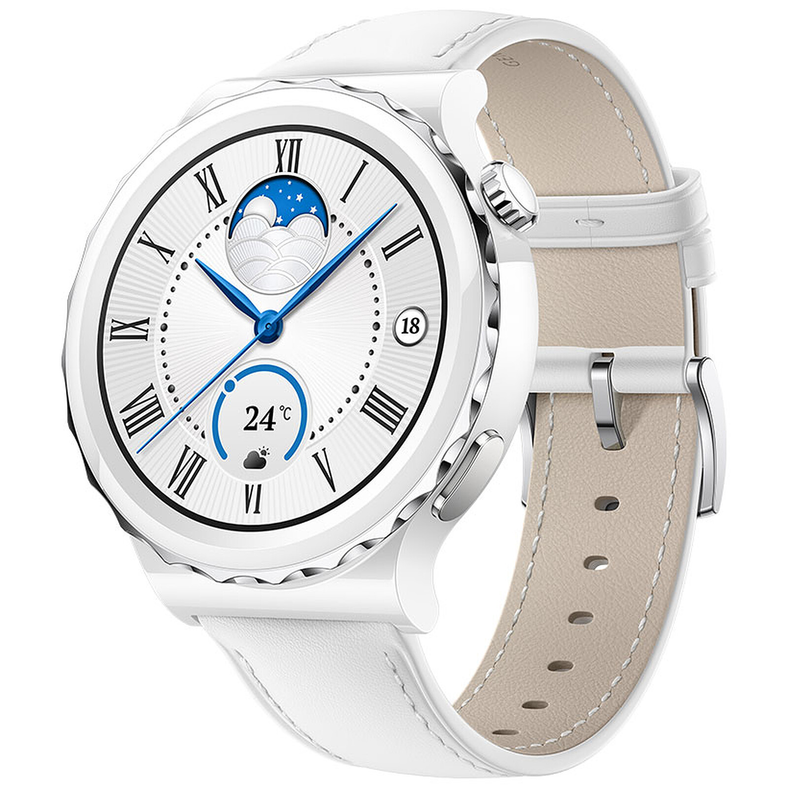 Huawei Watch GT 3 Pro (43 mm / cuero blanco) - Smartwatch - LDLC