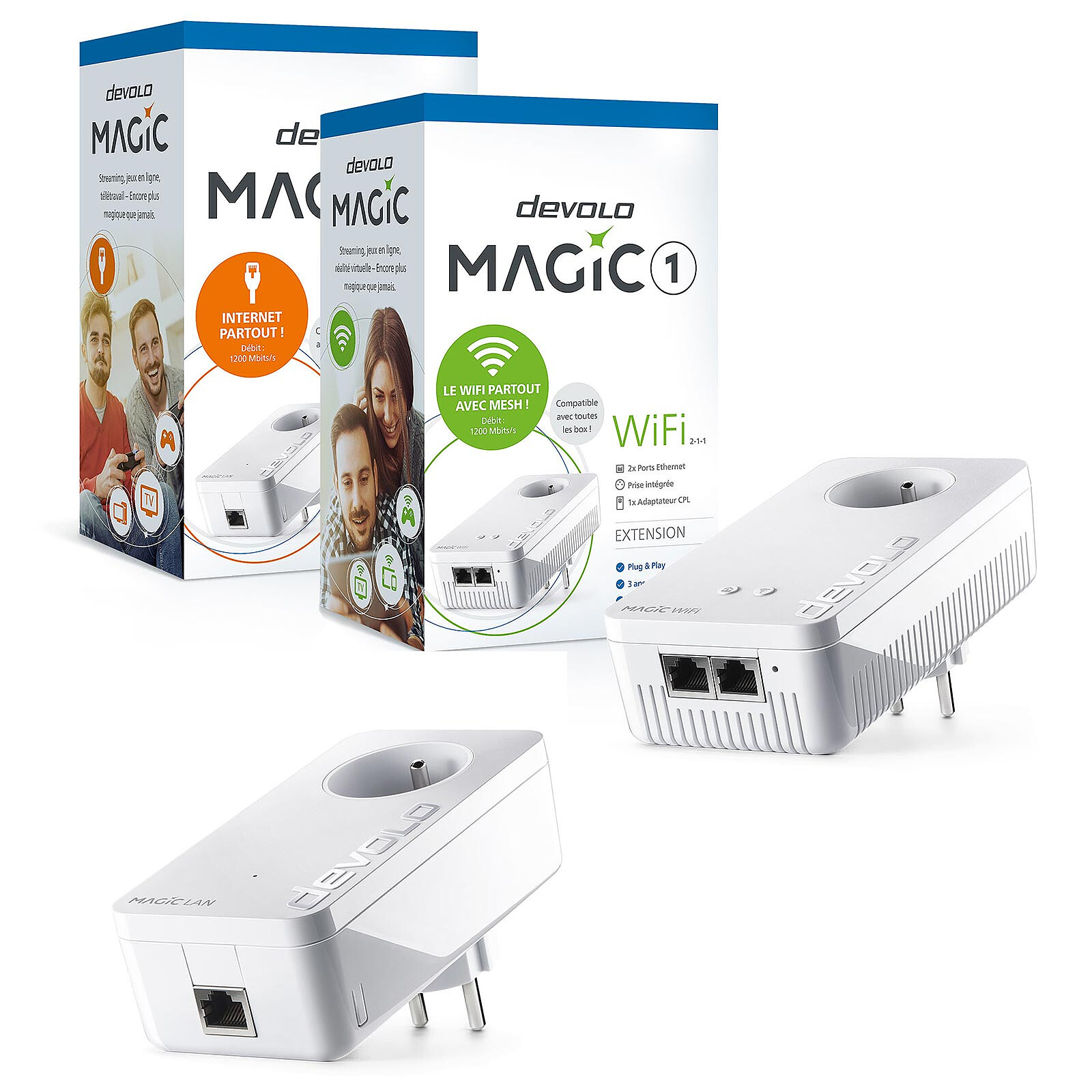 devolo Magic 1 LAN + devolo Magic 1 Wi-Fi - CPL - LDLC
