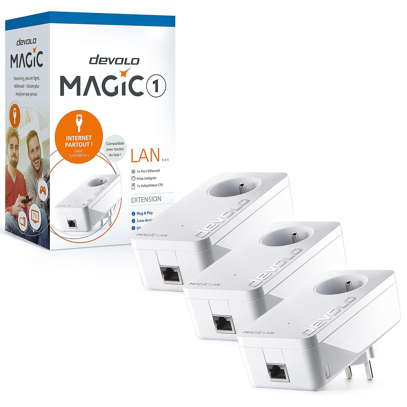 devolo Magic 1 LAN (pack de 3) - CPL - LDLC
