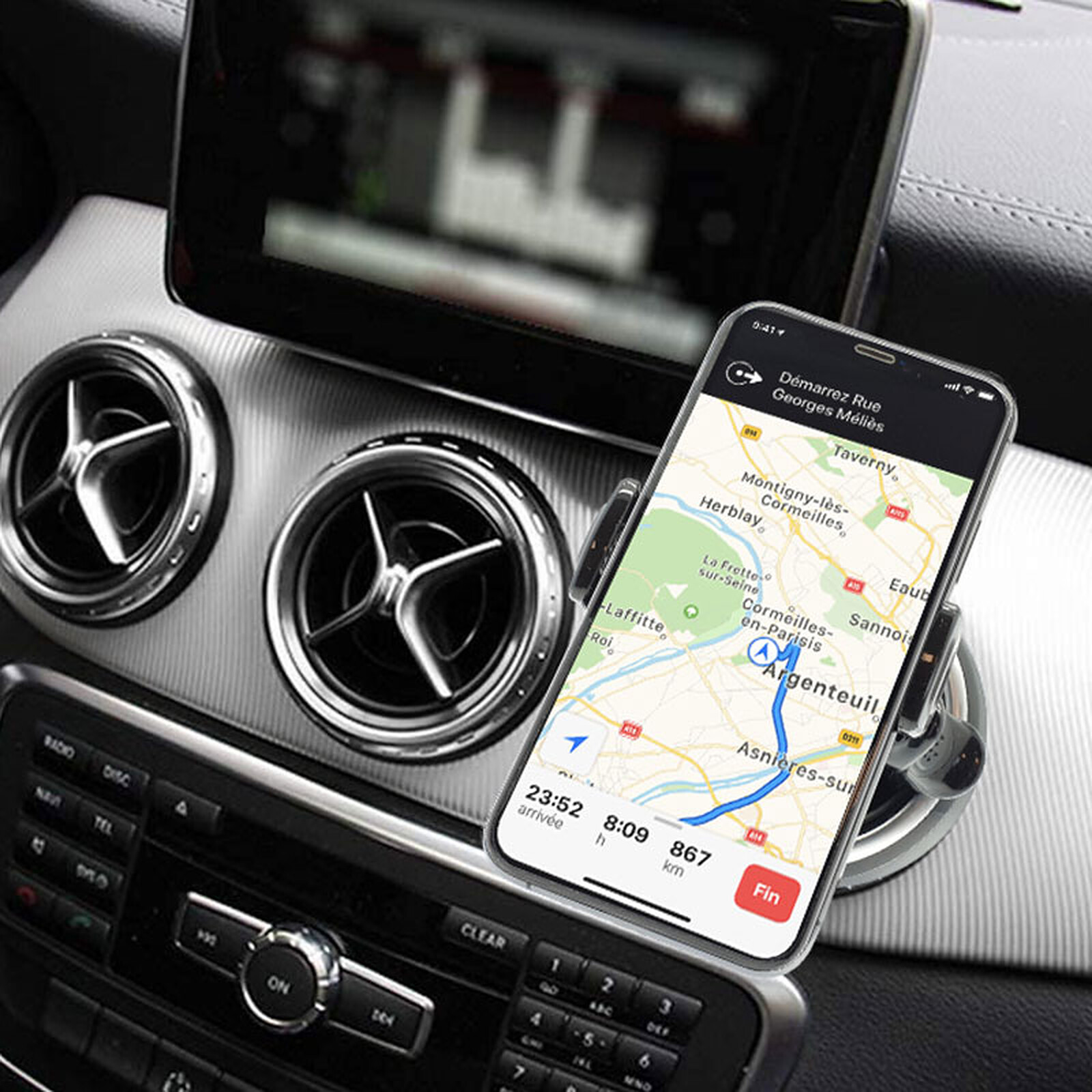 Support de téléphone de voiture magnétique pour Mercedes-Benz