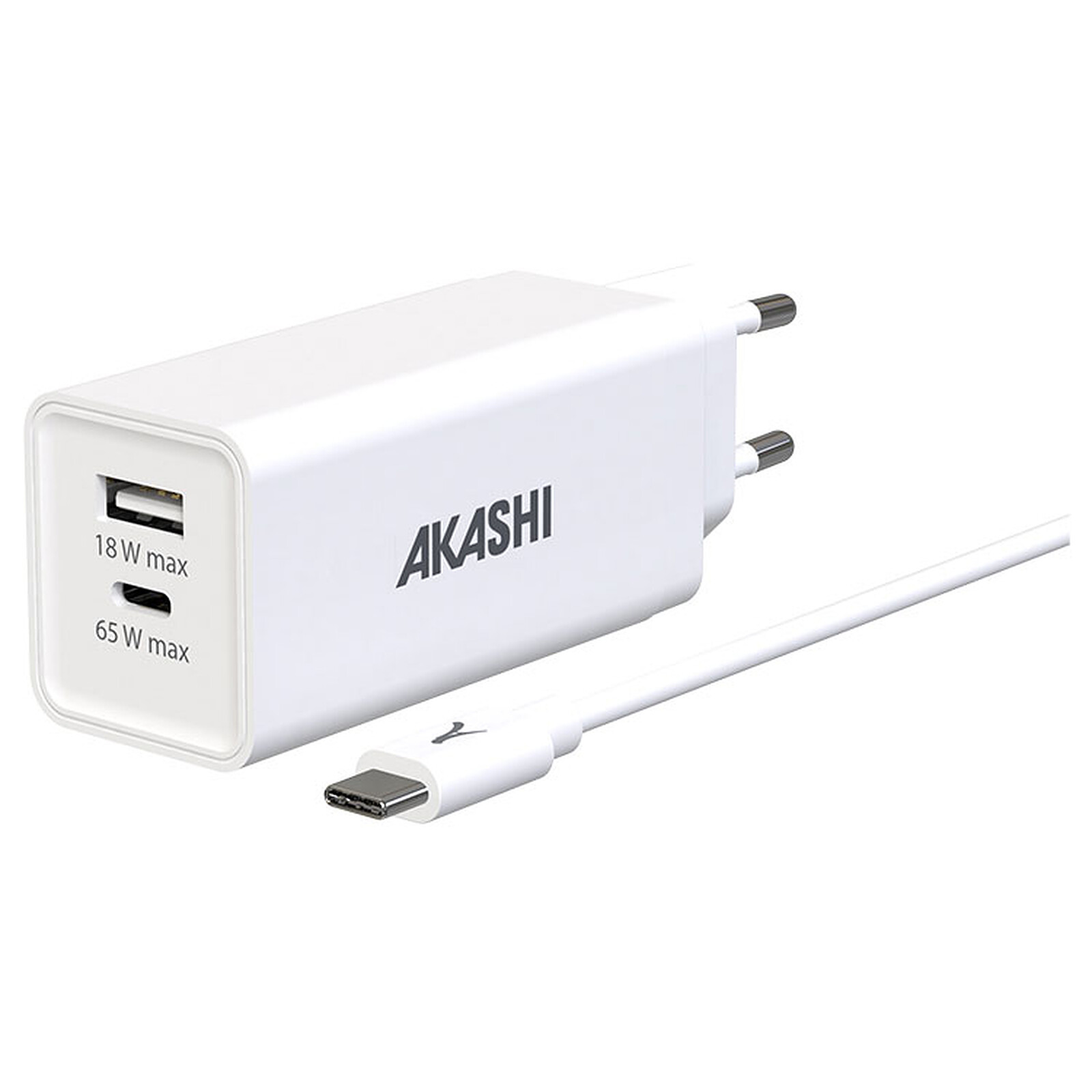 Akashi Chargeur Secteur 60W 6A USB-C + 3x USB-A - USB - Garantie 3