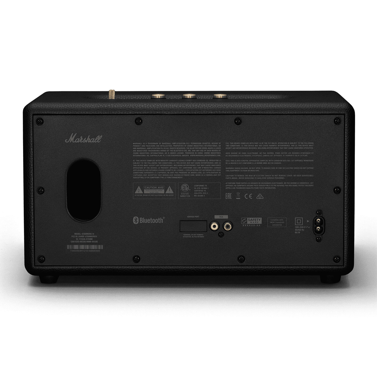 MARSHALL Stanmore - Altavoz compacto (activo, estéreo, 20 W, Bluetooth V4.0  + EDR, entrada óptica, RCA