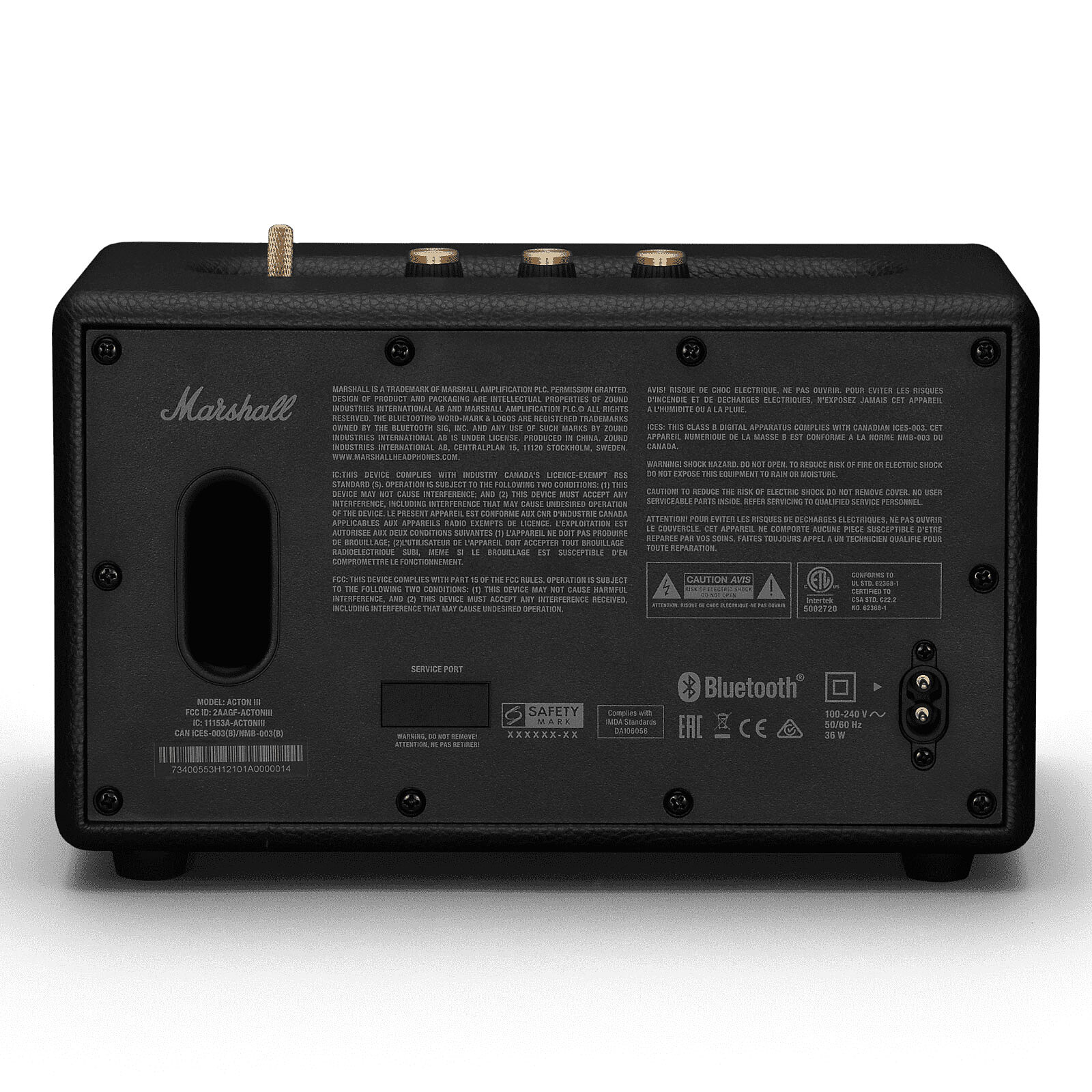 Marshall Acton III Black - Bluetooth speaker - LDLC 3-year warranty