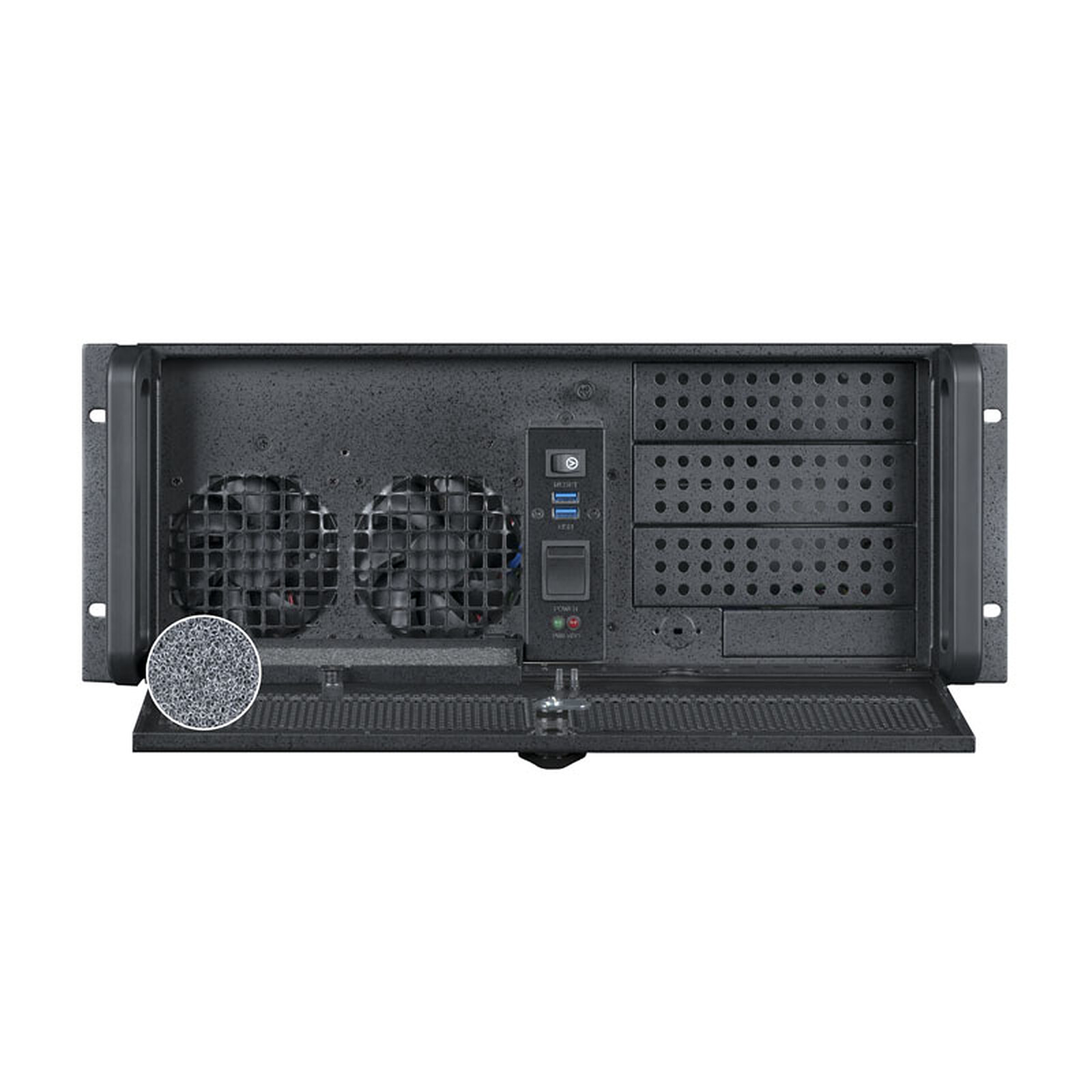 Rack Serveur 19" 4U Chieftec UNC-409S-B-OP – Profondeur 485 Mm – Porte Avant Verrouillable – Compatible ATX/microATX – Noir