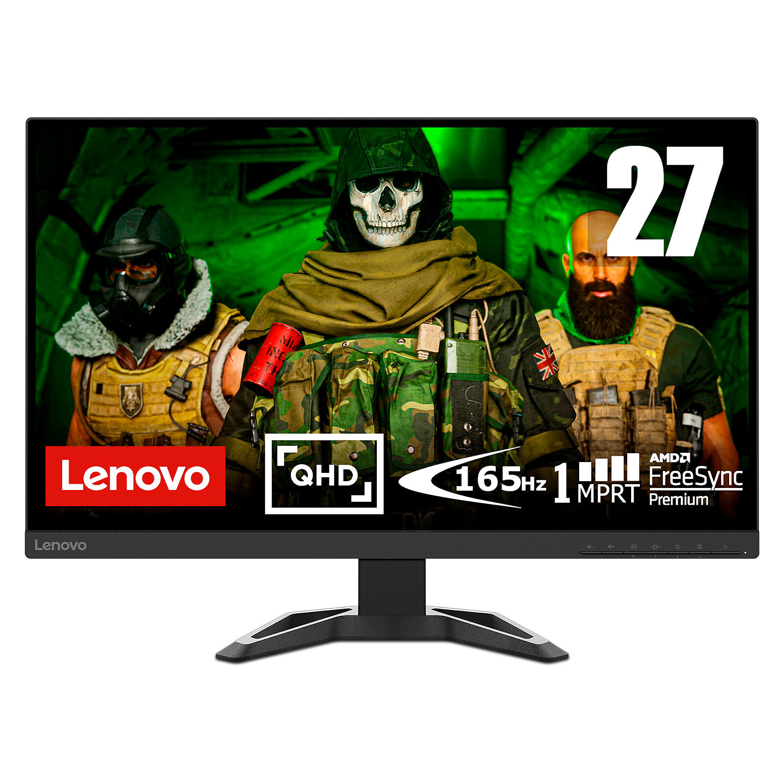 Ecran Gaming Lenovo G32qc-10 / 31.5 LED QHD / 144 Hz / Incurvé