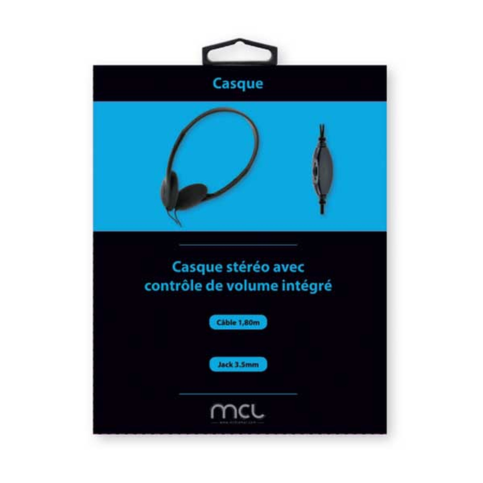 MCL Casque stéréo filaire avec micro et contrôle du volume - USB - Micro- casque - Garantie 3 ans LDLC