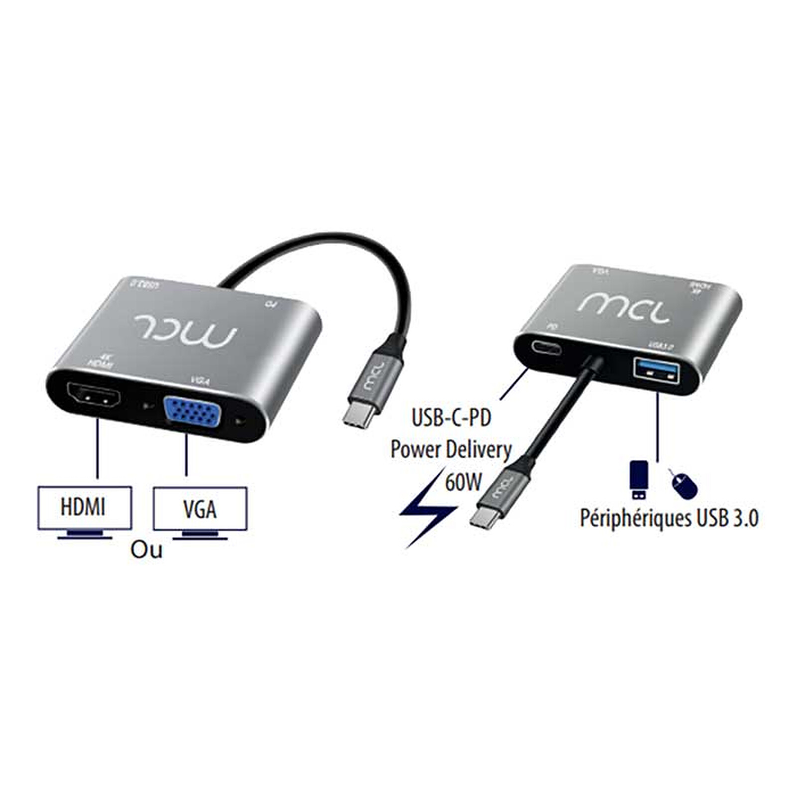 DUB-M520 Station d'accueil Hub USB-C 5-en-1 vers HDMI/USB/USB-C