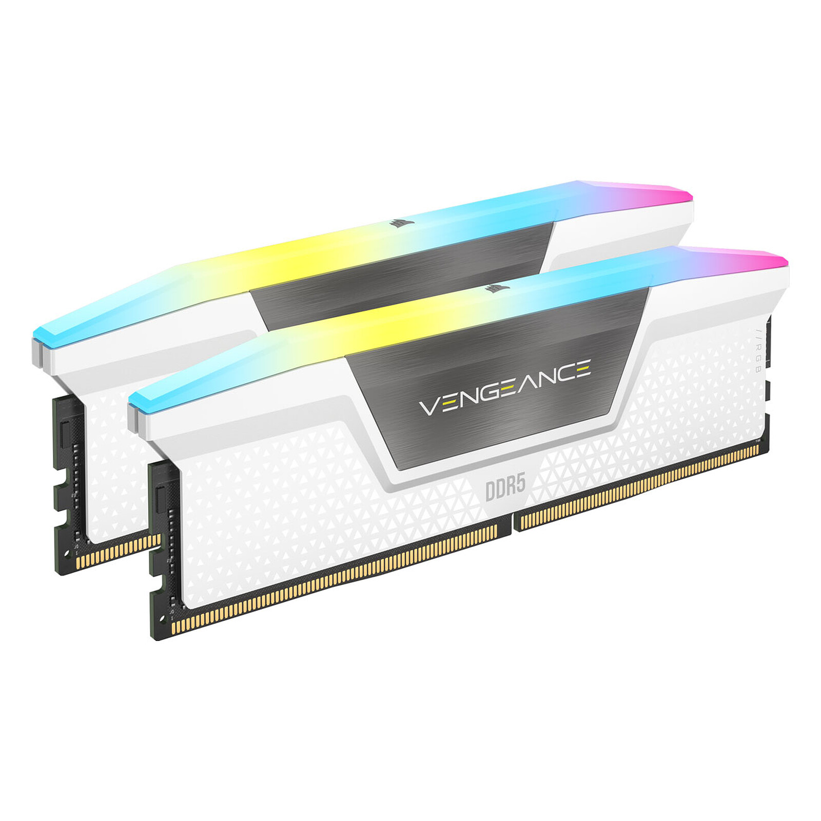 Corsair Vengeance RGB DDR5 64 Go 2 x 32 Go 6000 MHz CL30 Blanc Memoire PC LDLC