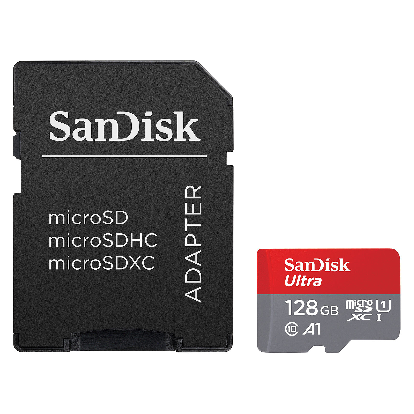 SanDisk Ultra microSD UHS-I U1 128 Go 140 Mo/s + Adaptateur SD  (SDSQUAB-128G-GN6IA) - Carte mémoire - Garantie 3 ans LDLC