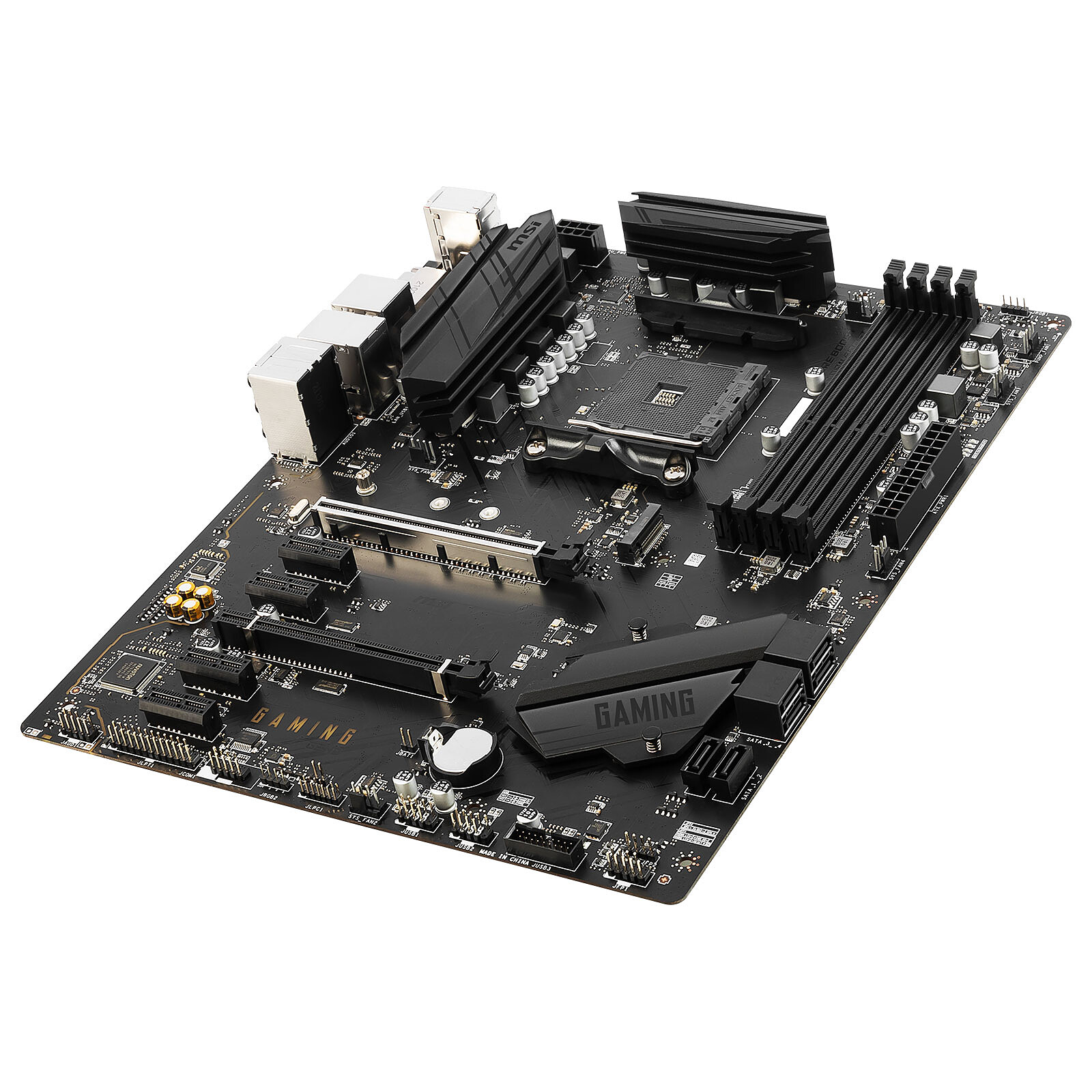MSI MPG B550 Gaming Plus Carte Mère ATX - pour Processeurs AMD Ryzen 3ème  Gén., AM4, DDR4 Boost (4400MHz/OC), 1x PCIe 4.0/3.0 x16, 1x PCIe 3.0 x16,  1x