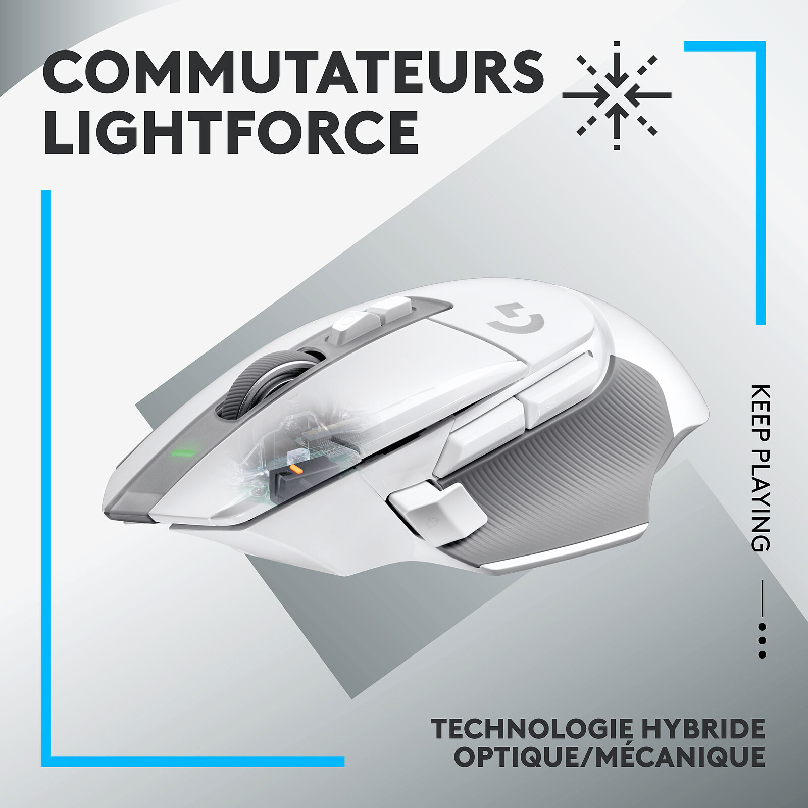 Logitech G G502X Lightspeed Blanc - Souris PC - Garantie 3 ans LDLC