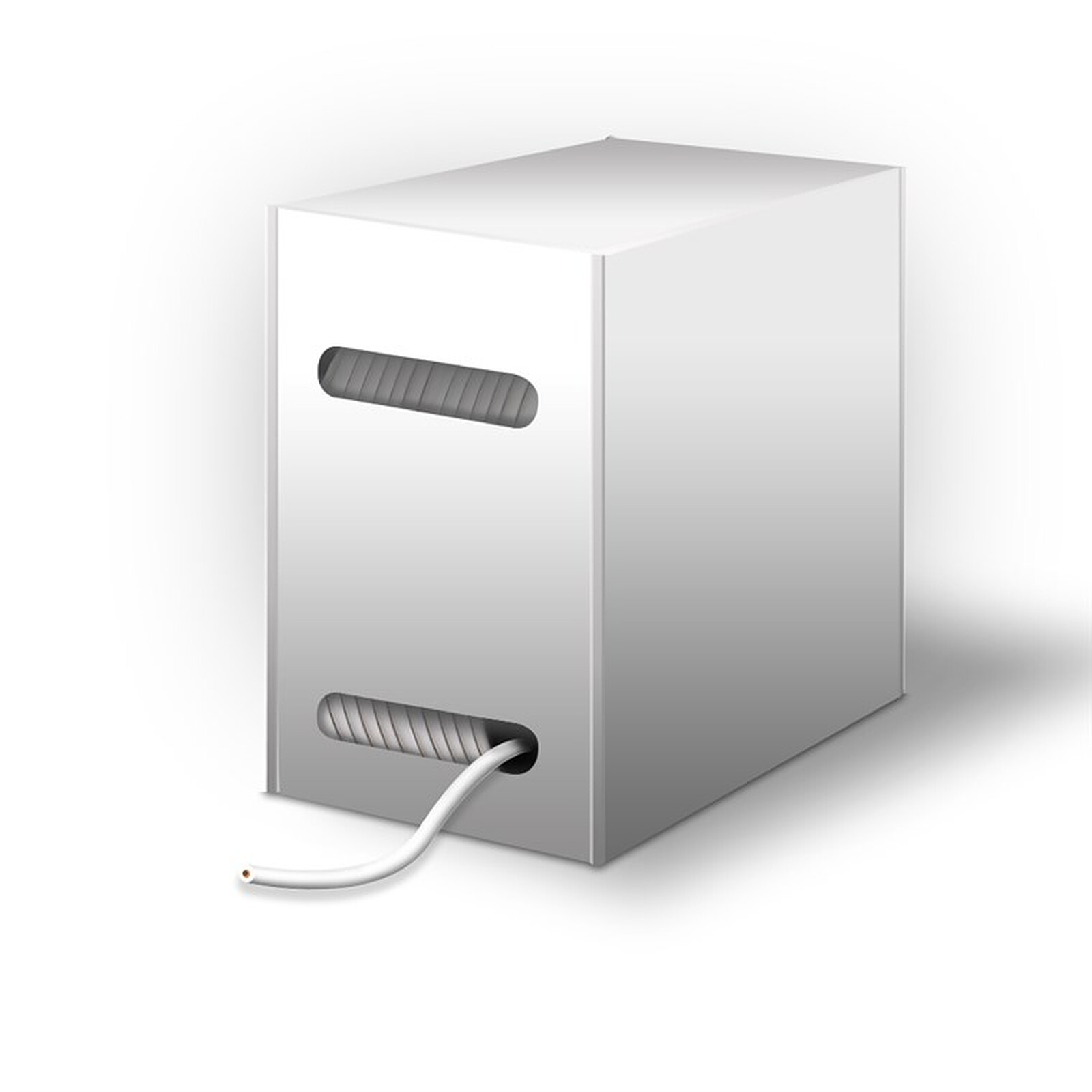 Câble Réseau CAT 5e Coudé 2x 90° – Longueur 5 M, Blanc, Blindé F/UTP – Pour Espaces Réduits