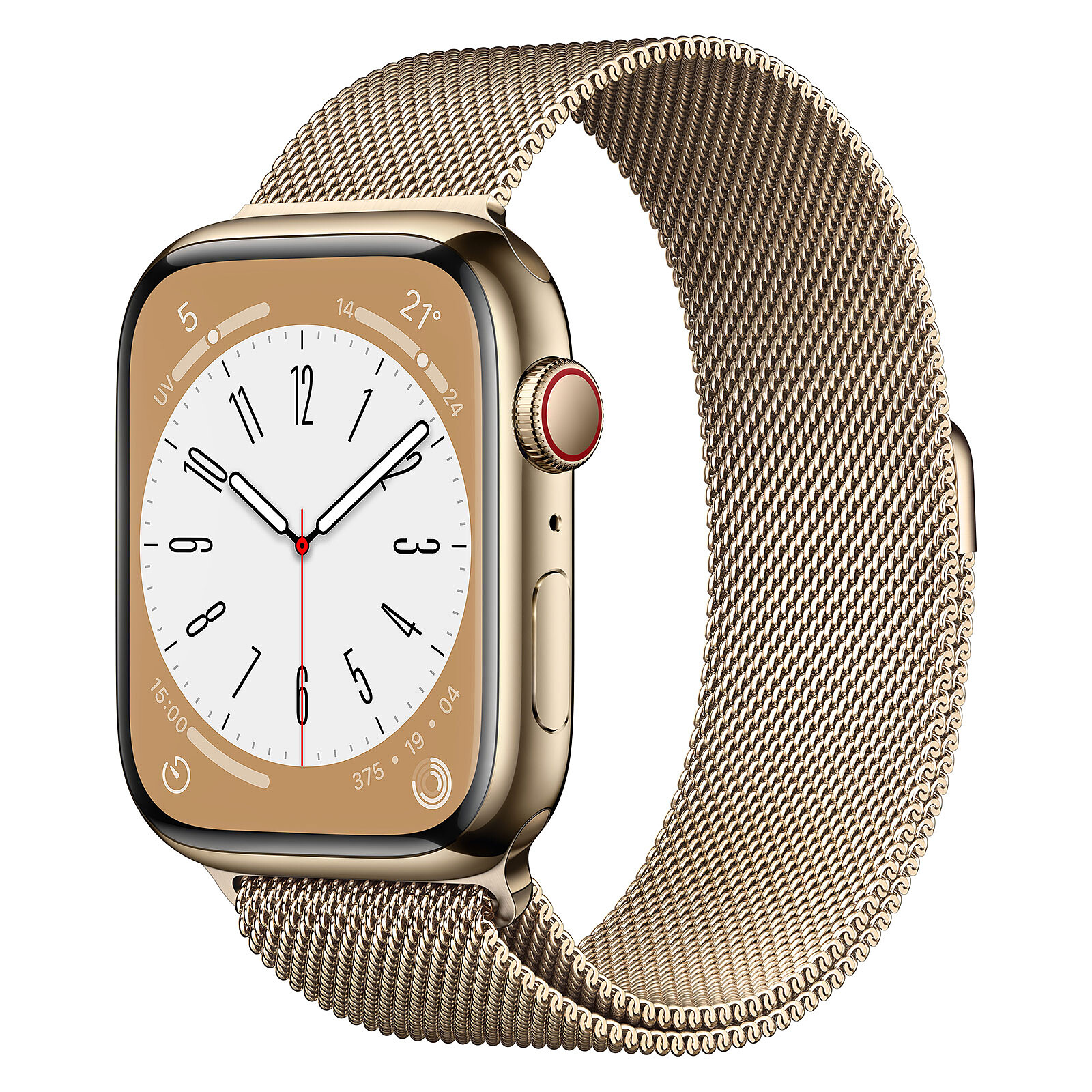 Apple Watch Series 4 Cellular 40 mm Boîtier en Acier inoxydable Or avec  Bracelet Milanais Or