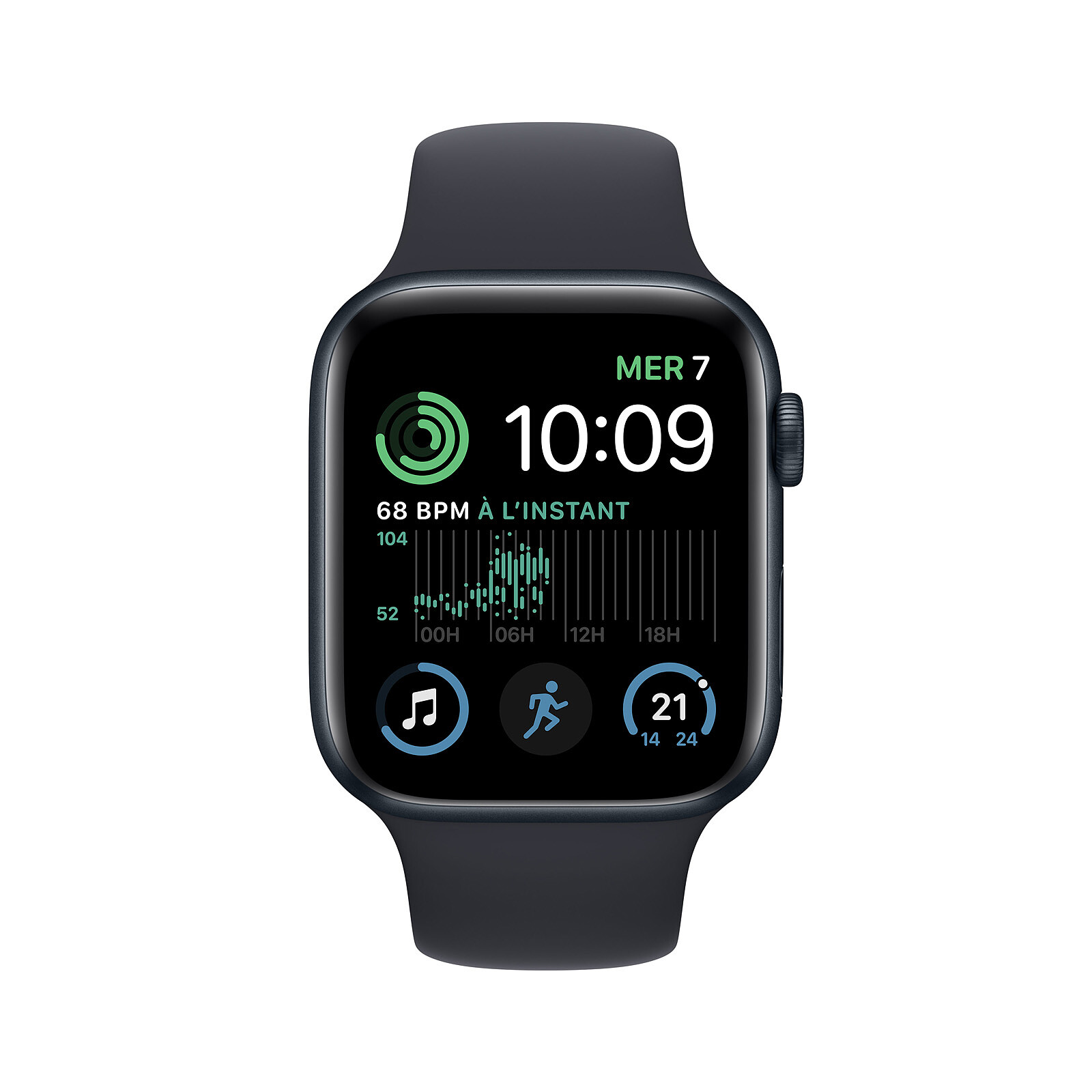 Apple Watch Series 9 Stainless steel 45 mm (2023), GPS + Cellular, Midnight, Sport Band Midnight M/L, €825