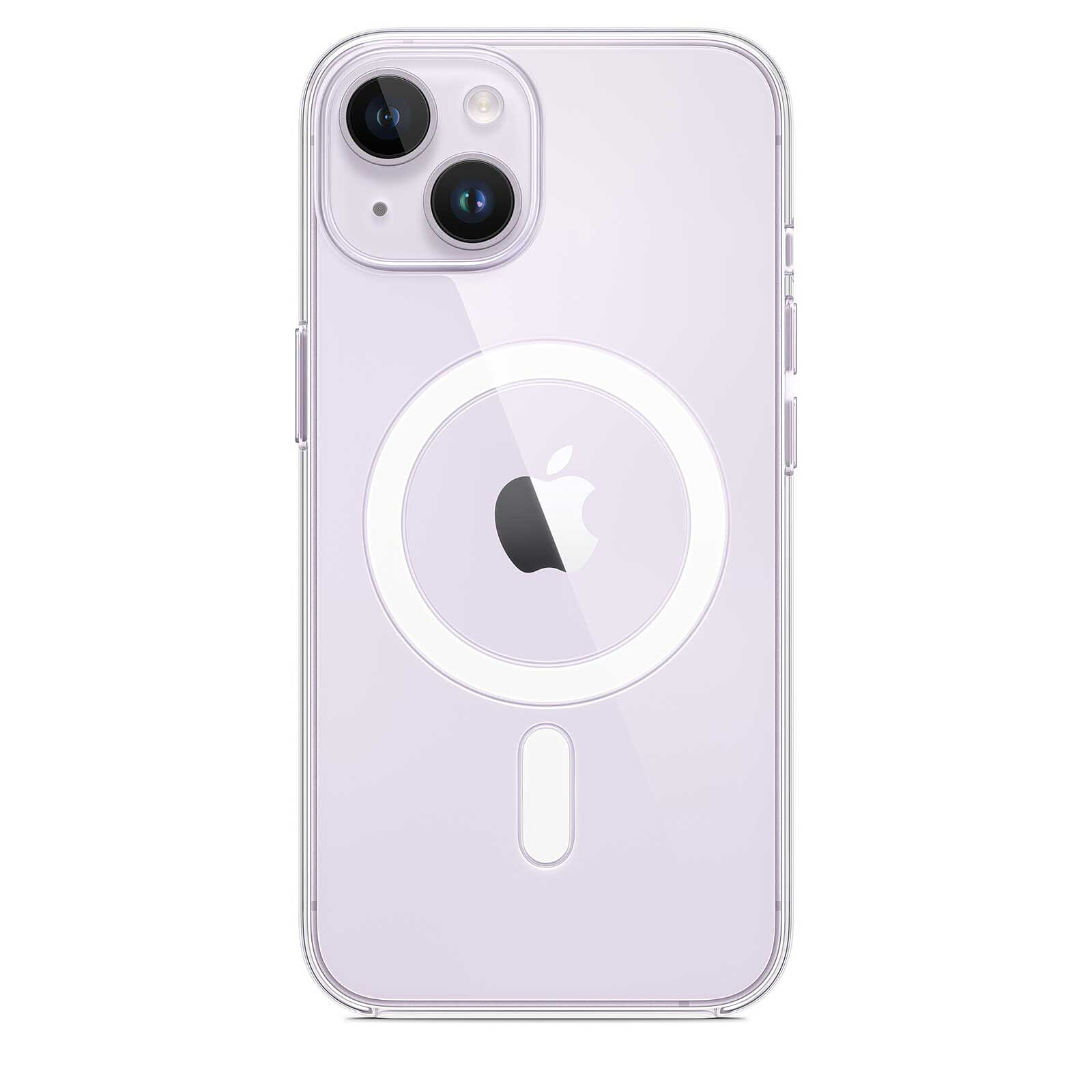 Coque rigide compatible MagSafe pour iPhone 13 - transparente