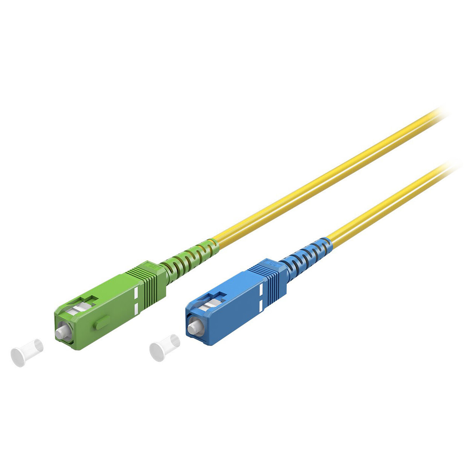 Jarretière optique simplex monomode 9/125 SC-APC/SC-UPC (0.5 mètre) - Câble  fibre Optique - Garantie 3 ans LDLC
