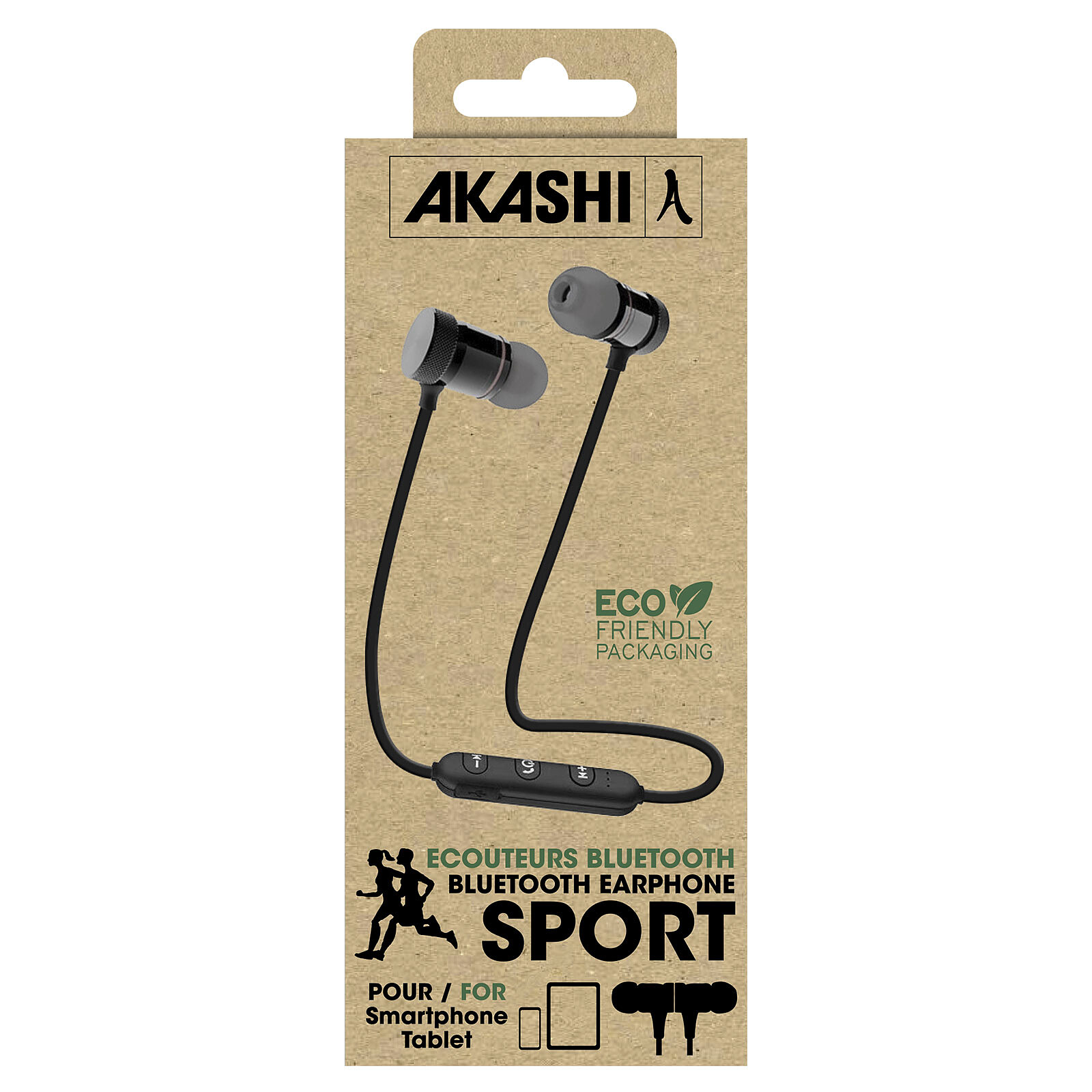 Auricular inalámbrico Akashi Bluetooth 5.0 Eco Negro - Kit manos libres y  auriculares - LDLC