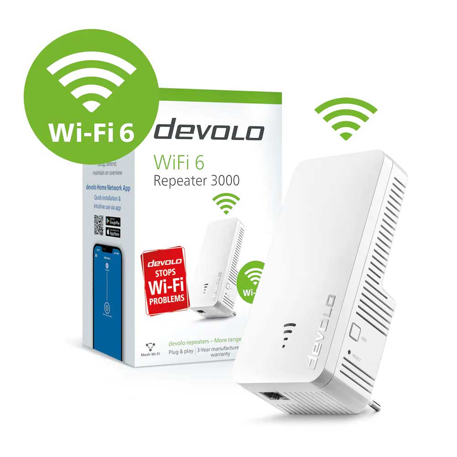 Devolo Wi-Fi 6 Repeater 3000 (8960) - Répéteur Wi-Fi - LDLC