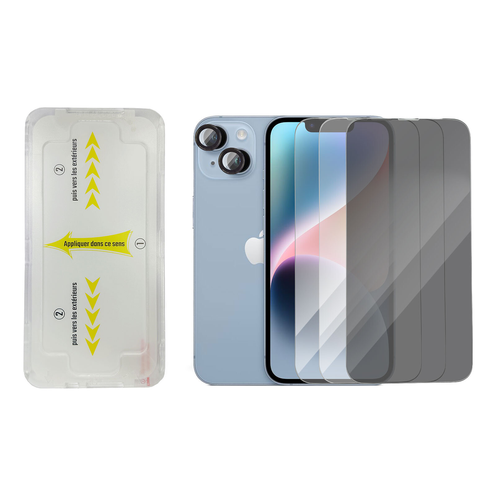 Pack de seguridad INOVU para iPhone 14 Plus - Cristal templado