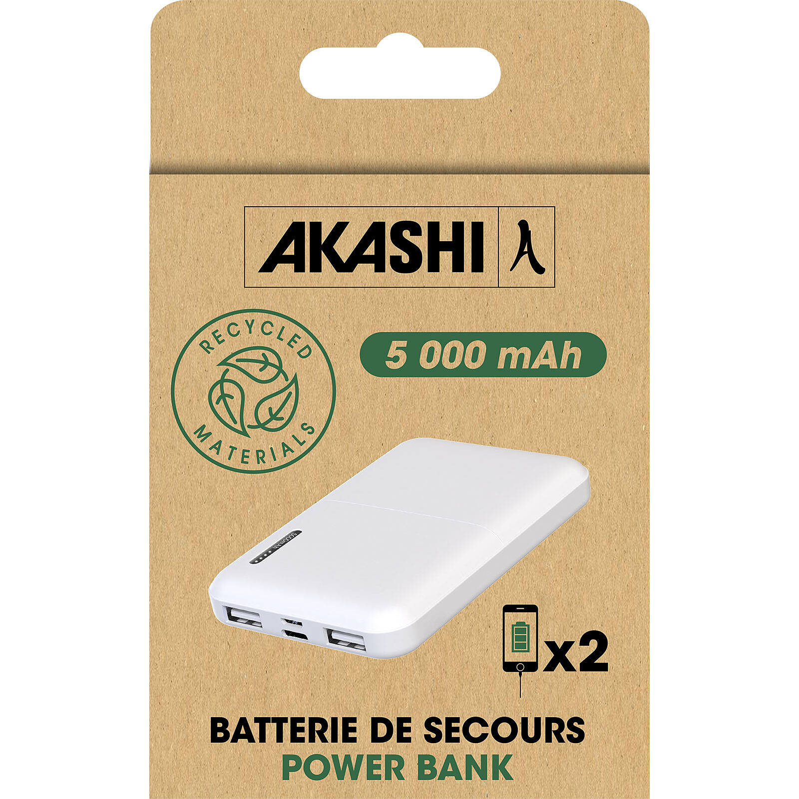 Batería inalámbrica Akashi Qi de respaldo 5000 mAh - Batería externa - LDLC