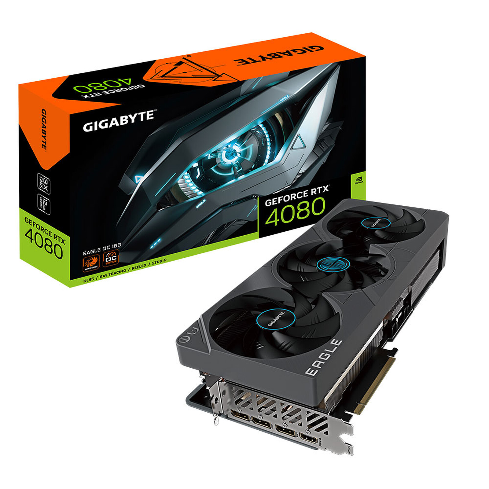 PNY GEFORCE Carte graphique - RTX 4080 - LED - 16 Go