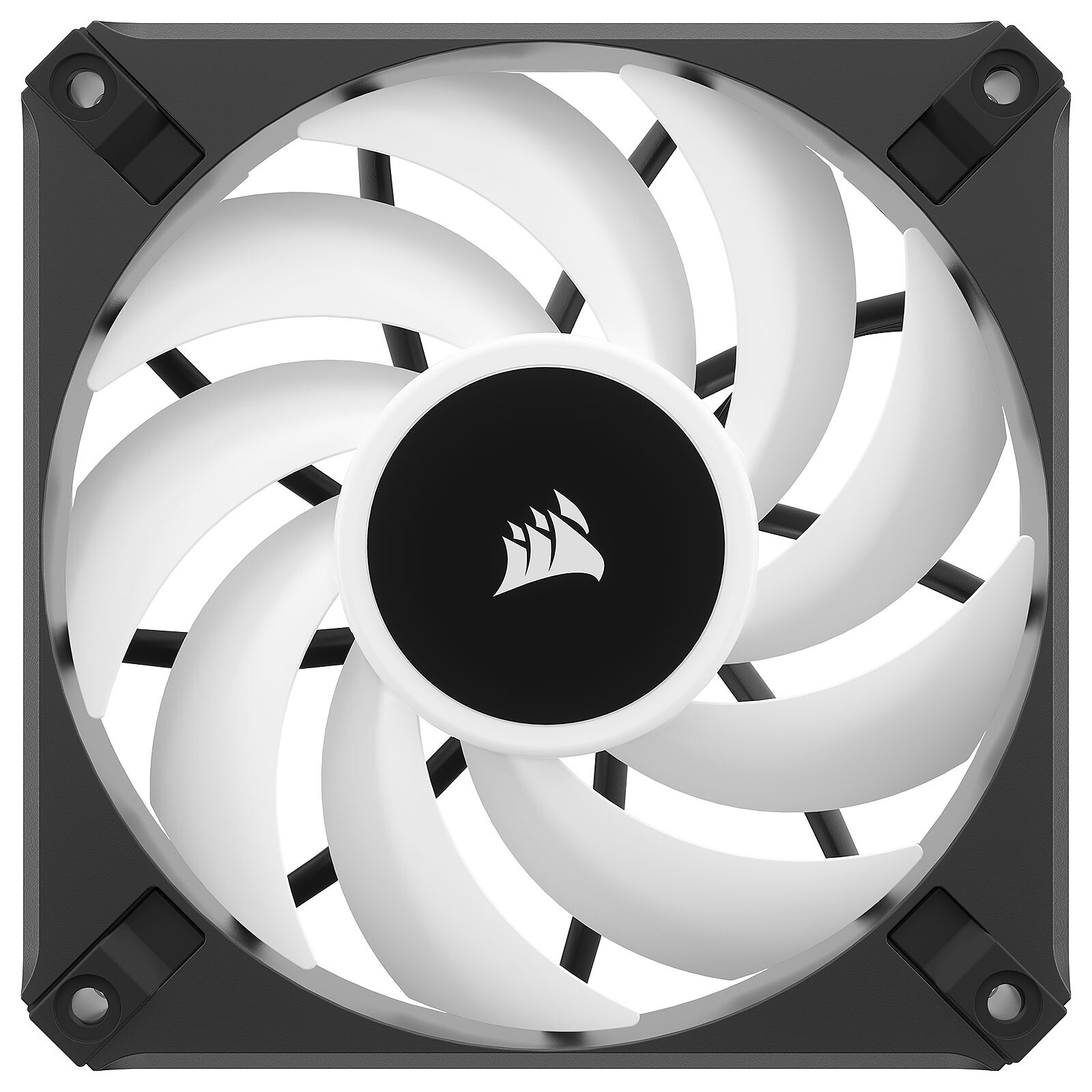Corsair iCUE AF120 RGB ELITE WHITE + Lighting Node CORE, Ventilateur de  boîtier Blanc