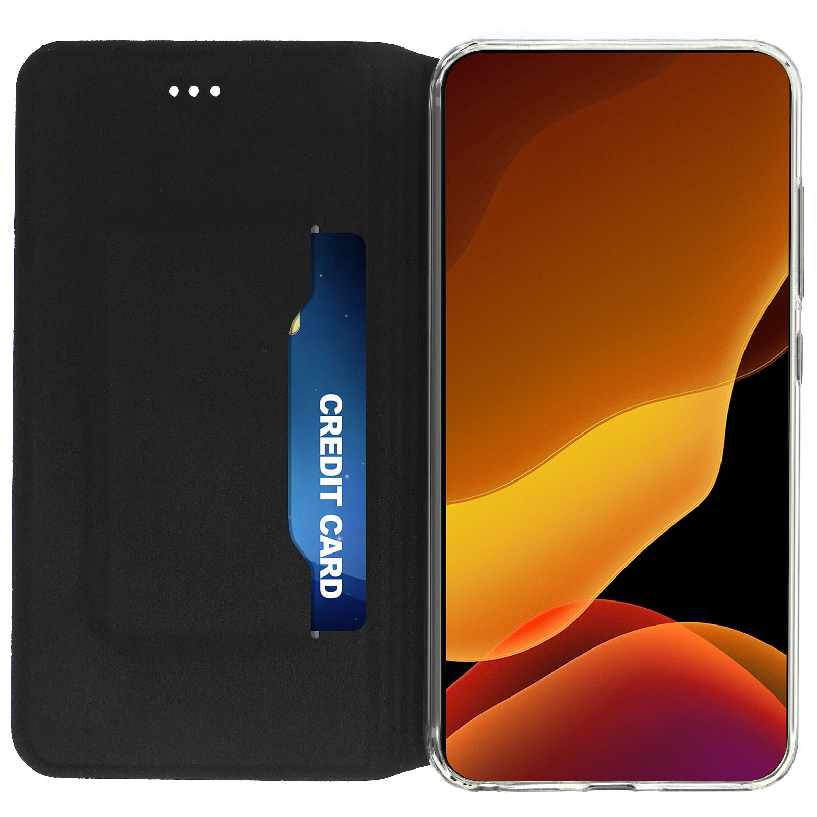 Funda de piel Negro Samsung para Galaxy S23 - Funda para teléfono móvil