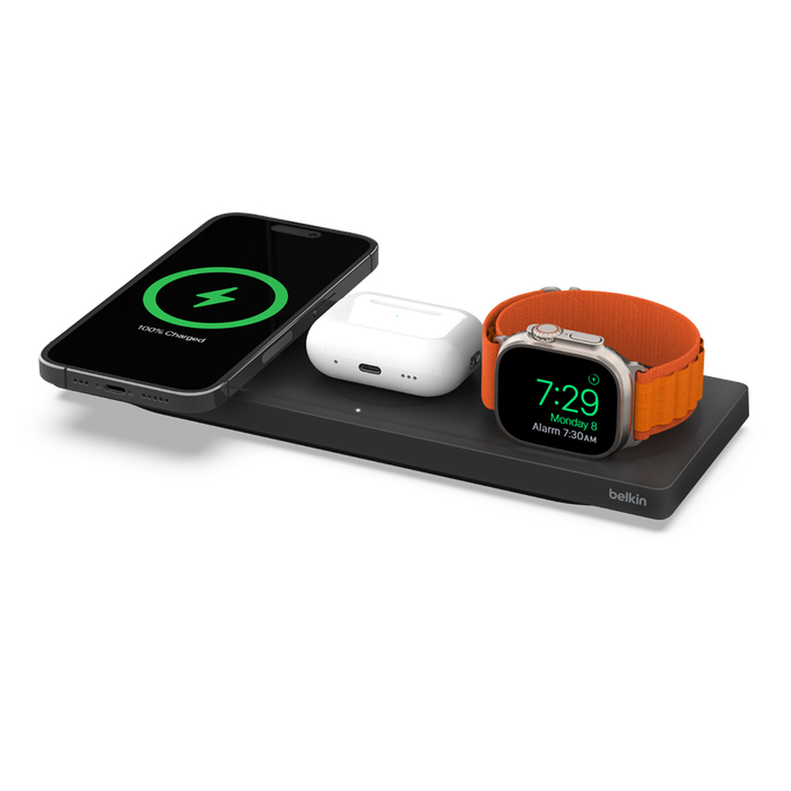 BoostCharge Pro 2-in-1 Wireless Charging Dock with MagSafe 15W 