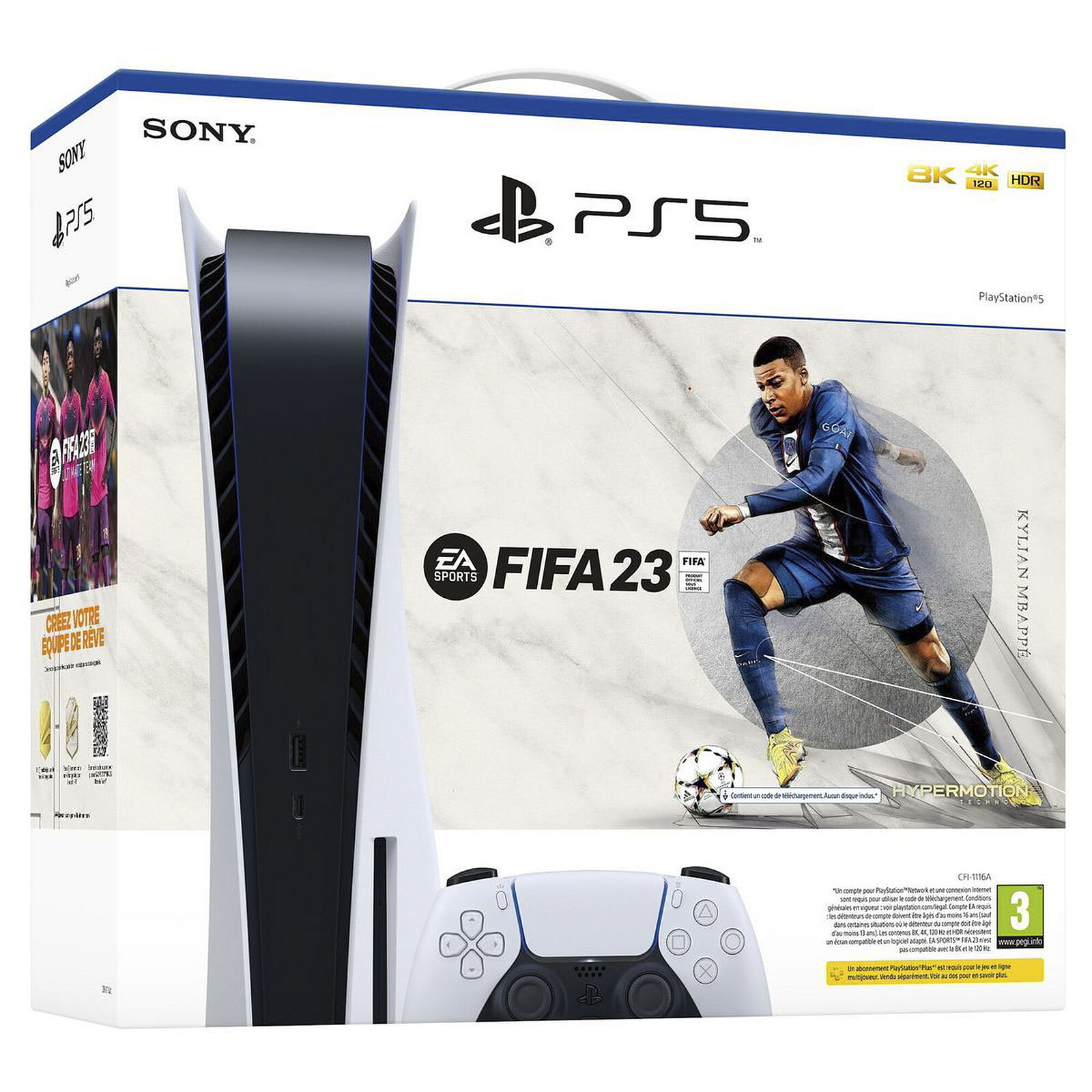 Sony PlayStation 5 + FIFA 23 Console PS5 LDLC Muséericorde