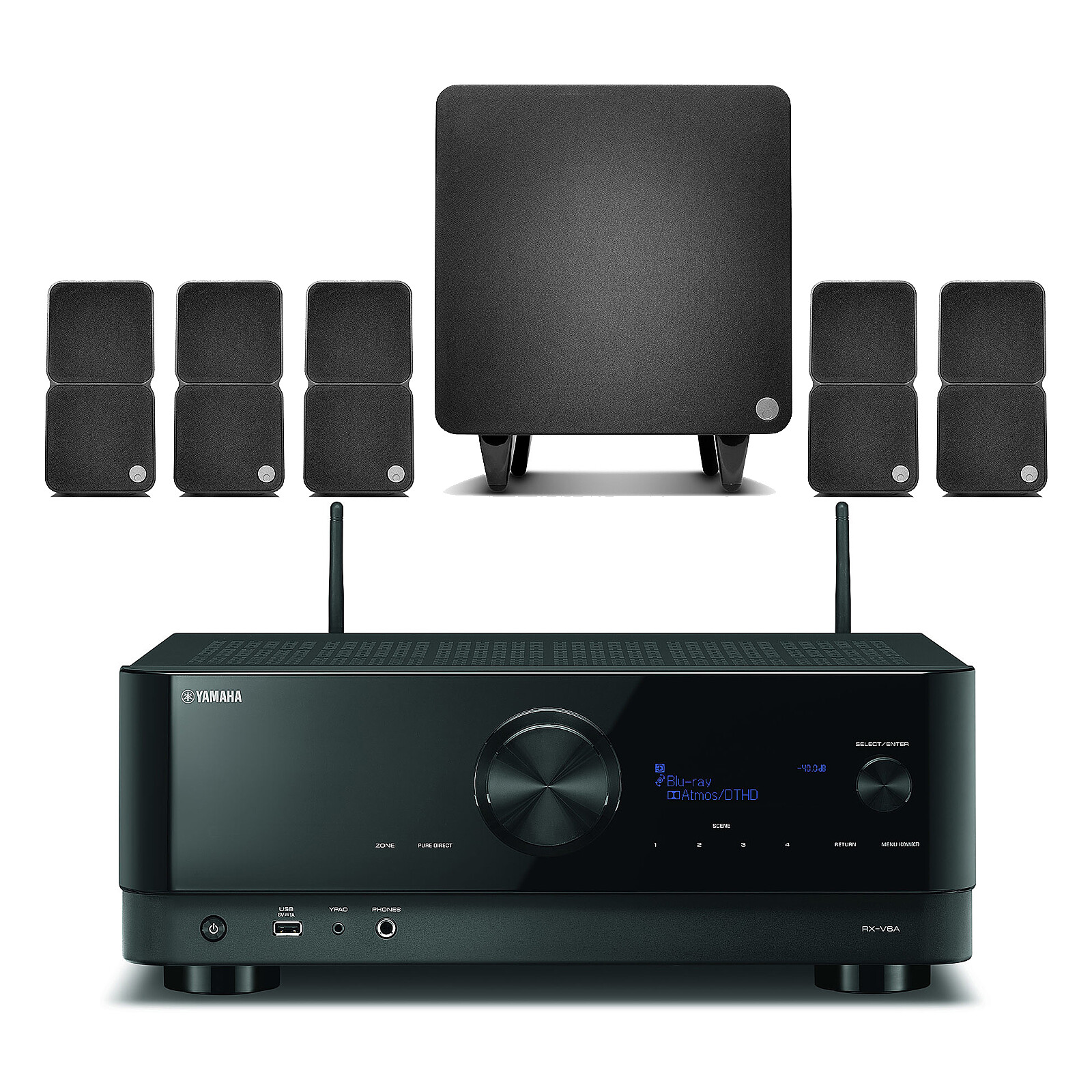 Yamaha RX-V6A Black + Cambridge Audio MINX S325 Black - Home theater system  - LDLC 3-year warranty | Holy Moley
