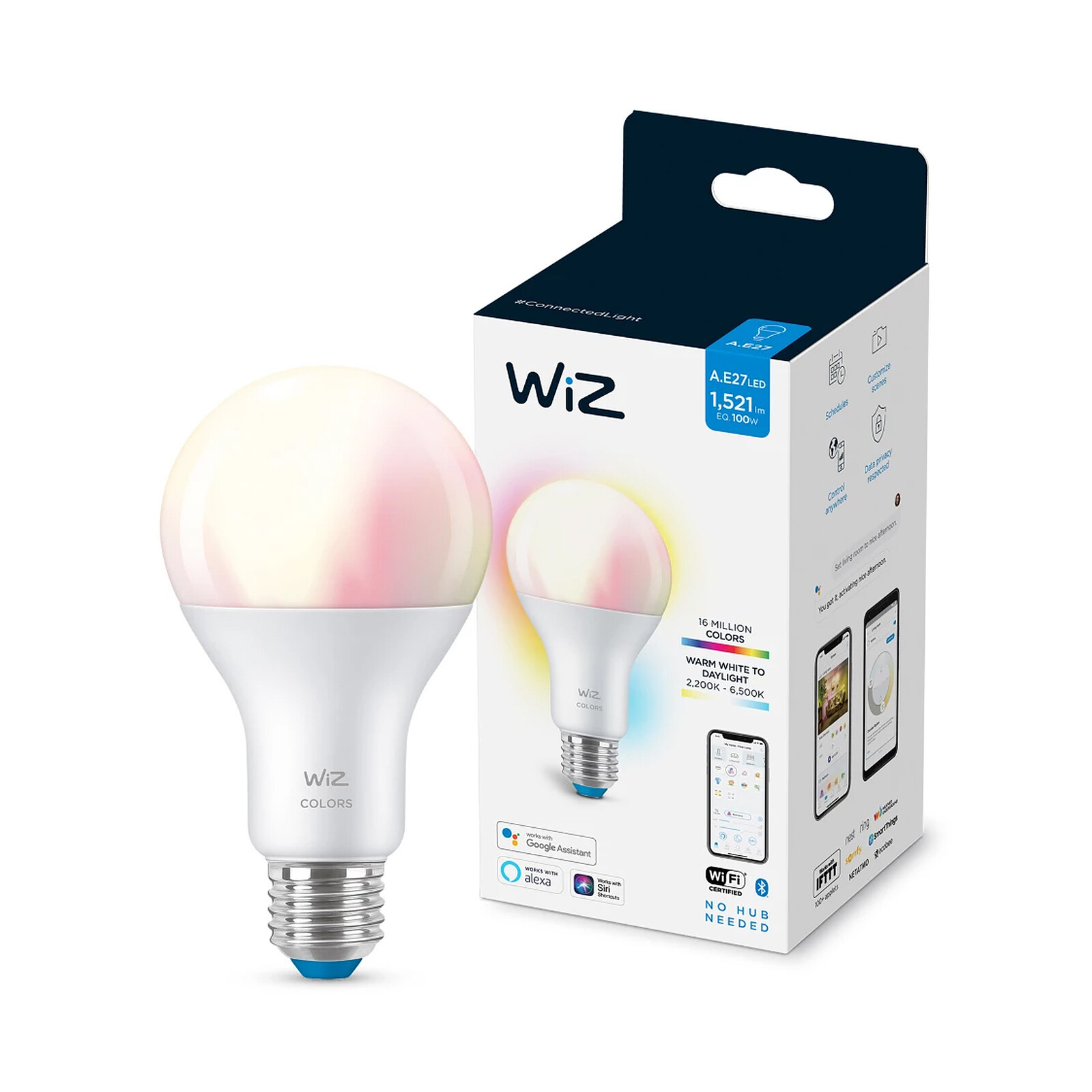WiZ Ampoule LED RGB/Blanc connectée 13 W (éq. 100 W) A67 E27 - Ampoule  connectée - Garantie 3 ans LDLC