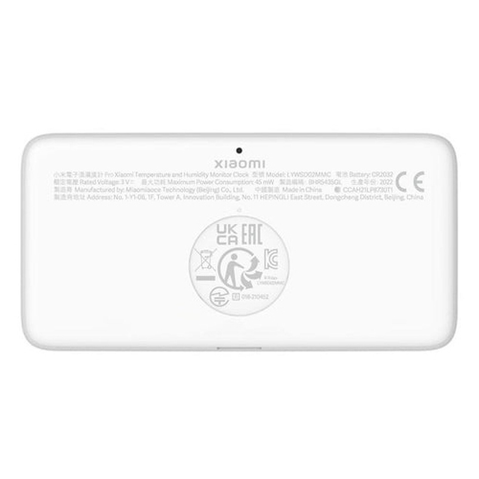 Xiaomi Mi Temperature and Humidity Monitor Clock - Capteur qualité de l'air  - Garantie 3 ans LDLC
