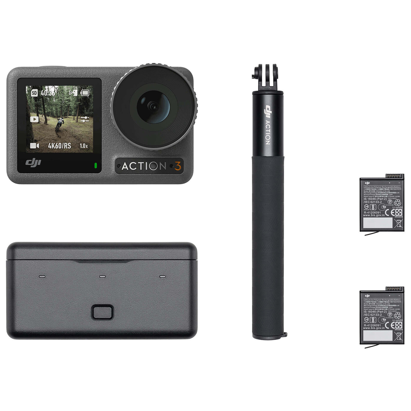DJI Osmo Action 3 Adventure Combo - Action camcorder - LDLC 3-year warranty