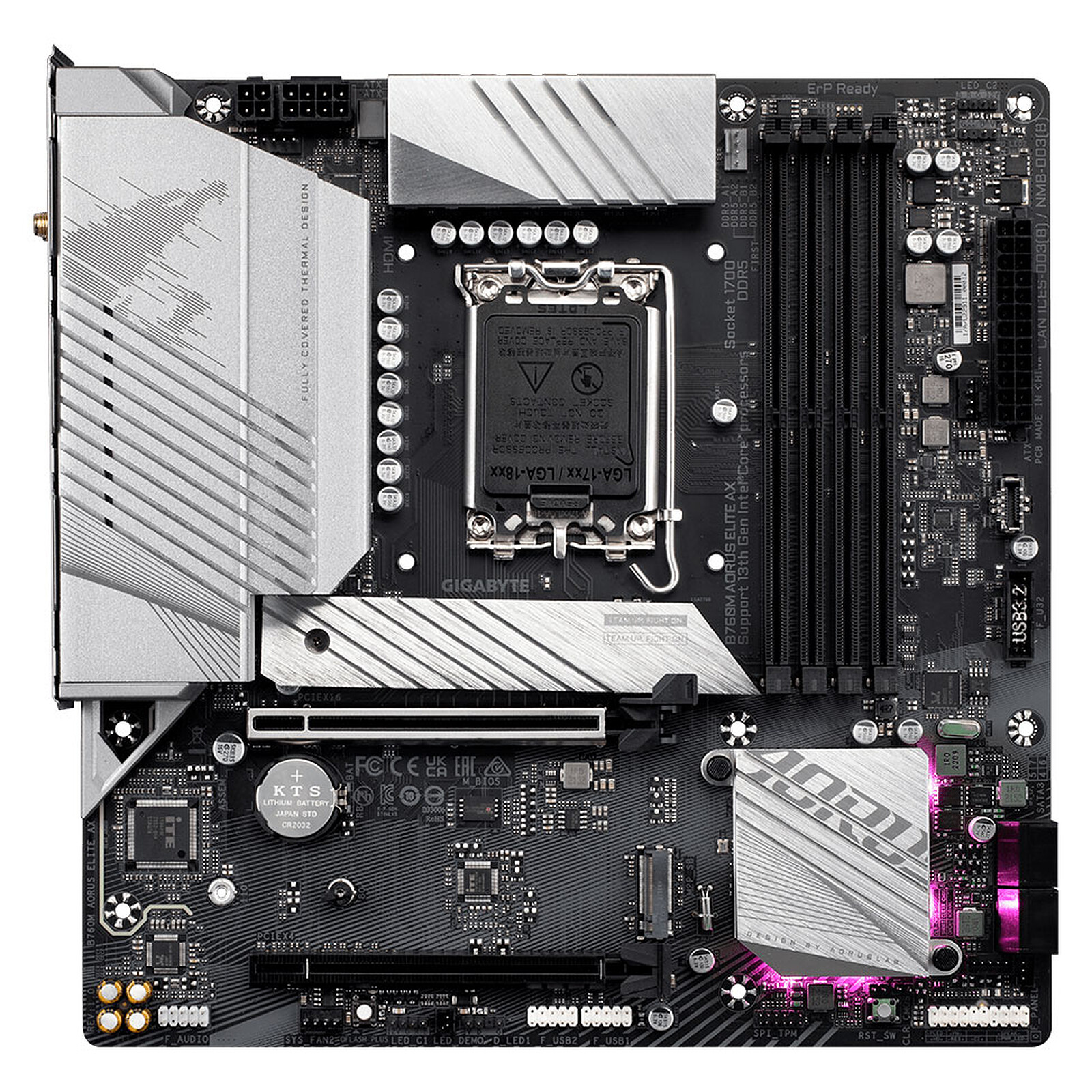 Carte Mère GIGABYTE B860 Eagle WIFI6E - Pour Intel Core Ultra - DDR5 Jusqu'à 9066MHz - PCIe 5.0 - WiFi 6E - 2,5 GbE