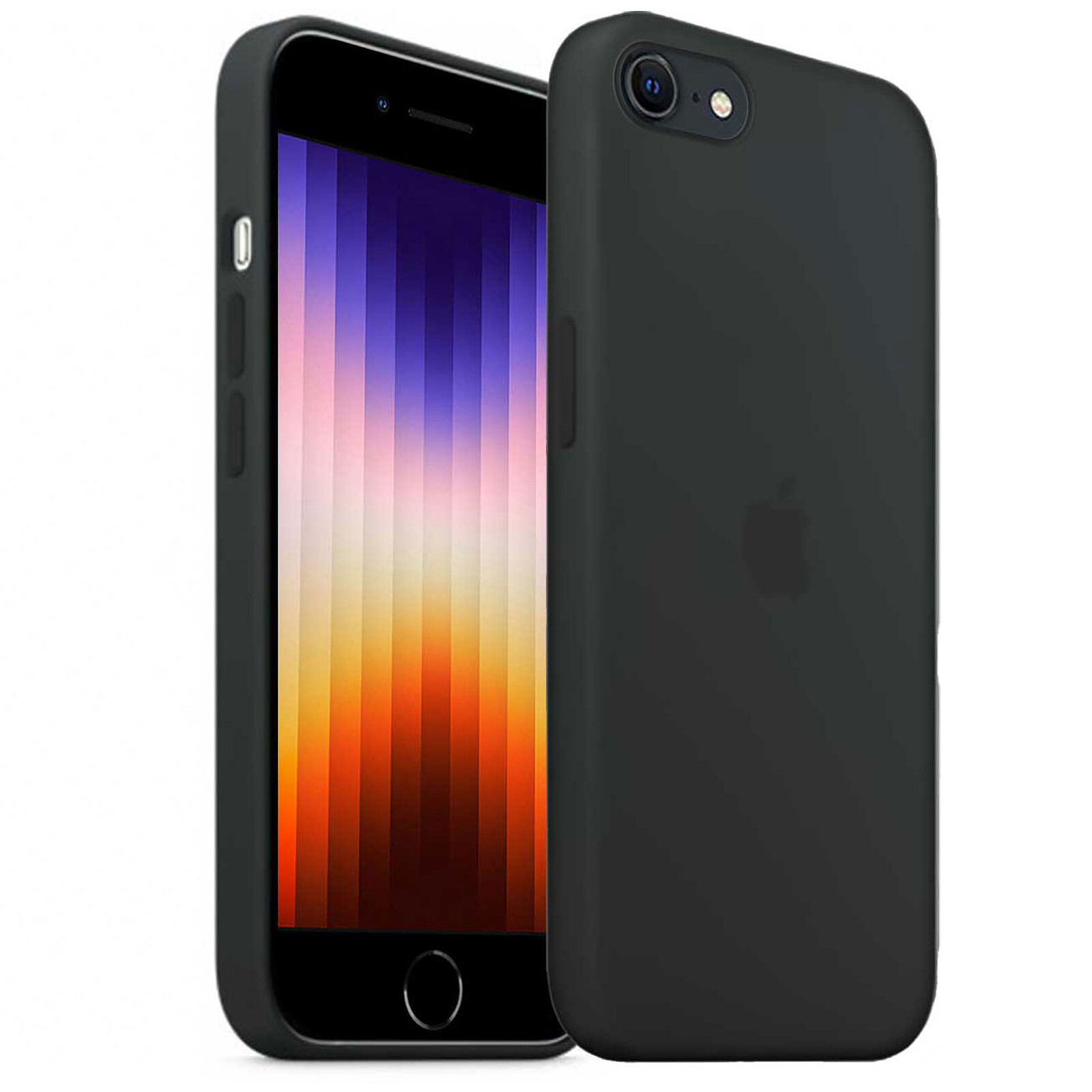 Akashi Funda de silicona negra iPhone SE 2022 - Funda de teléfono - LDLC