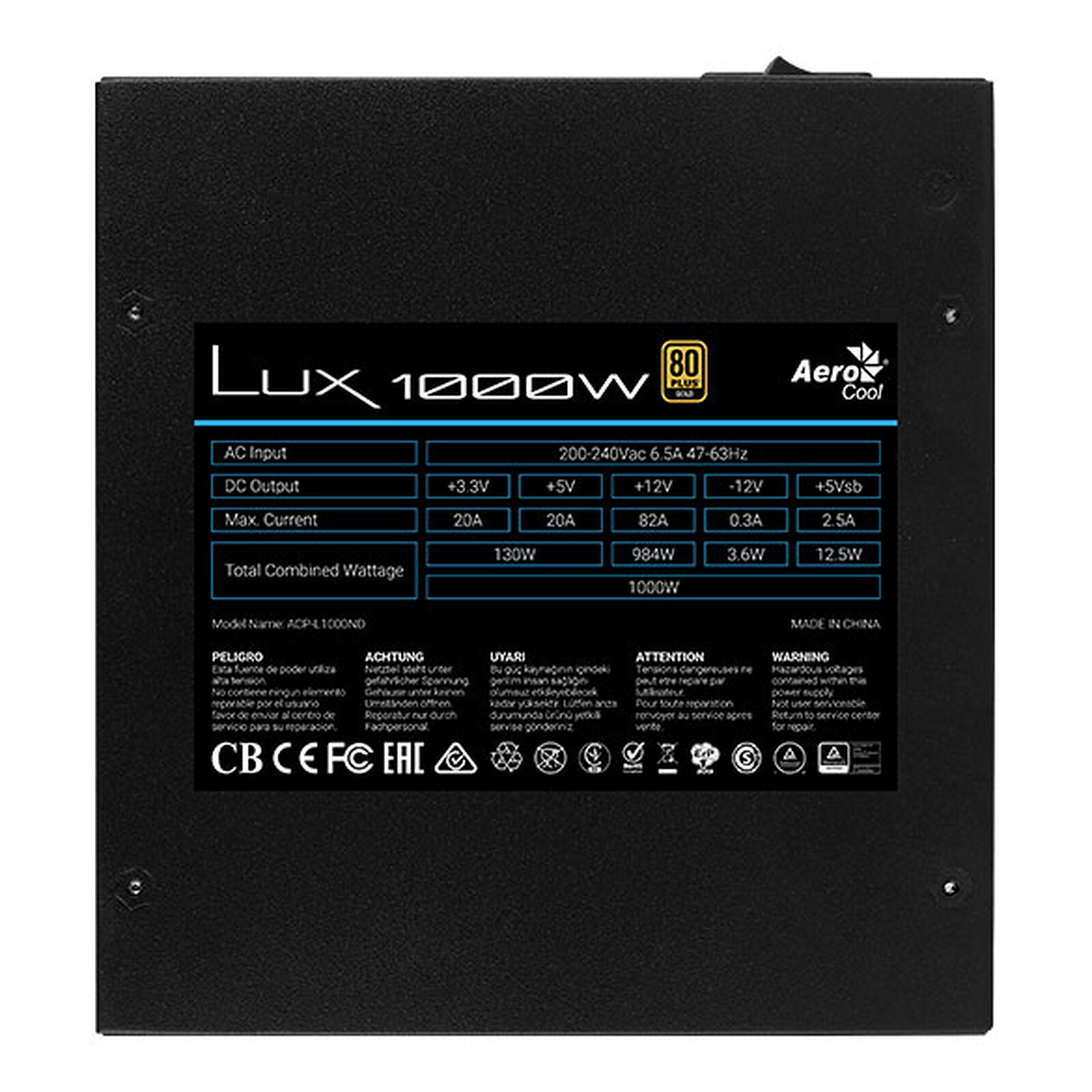 Aerocool LUX RGB 750M - Alimentation PC - Garantie 3 ans LDLC